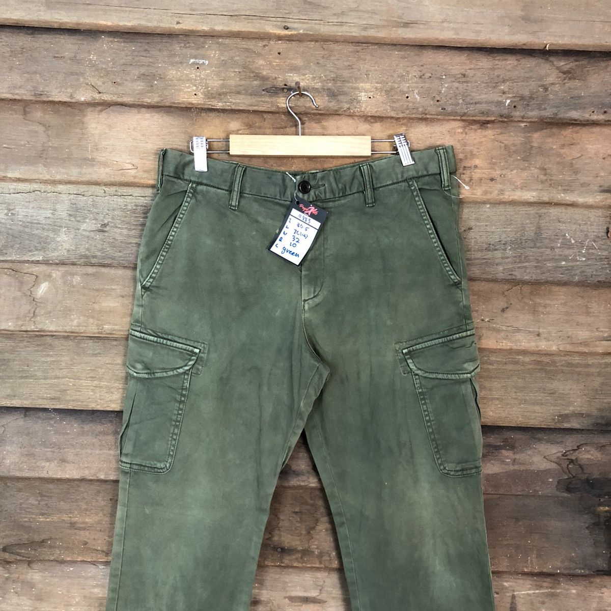 Japanese Brand Uniqlo Green Multipocket Tactical Cargo Pants #4883 Size US 33 - 2 Thumbnail