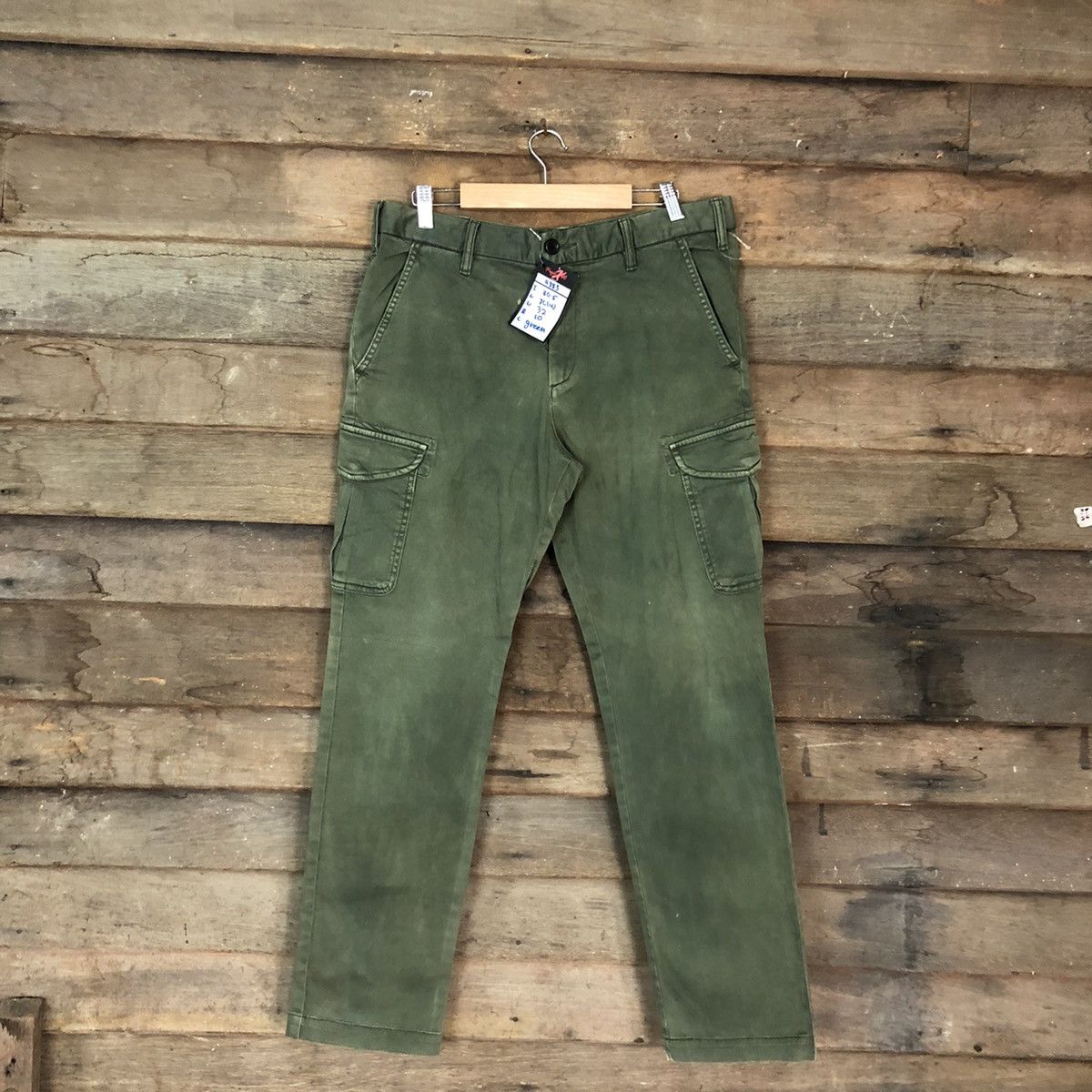 Japanese Brand Uniqlo Green Multipocket Tactical Cargo Pants #4883 Size US 33 - 1 Thumbnail