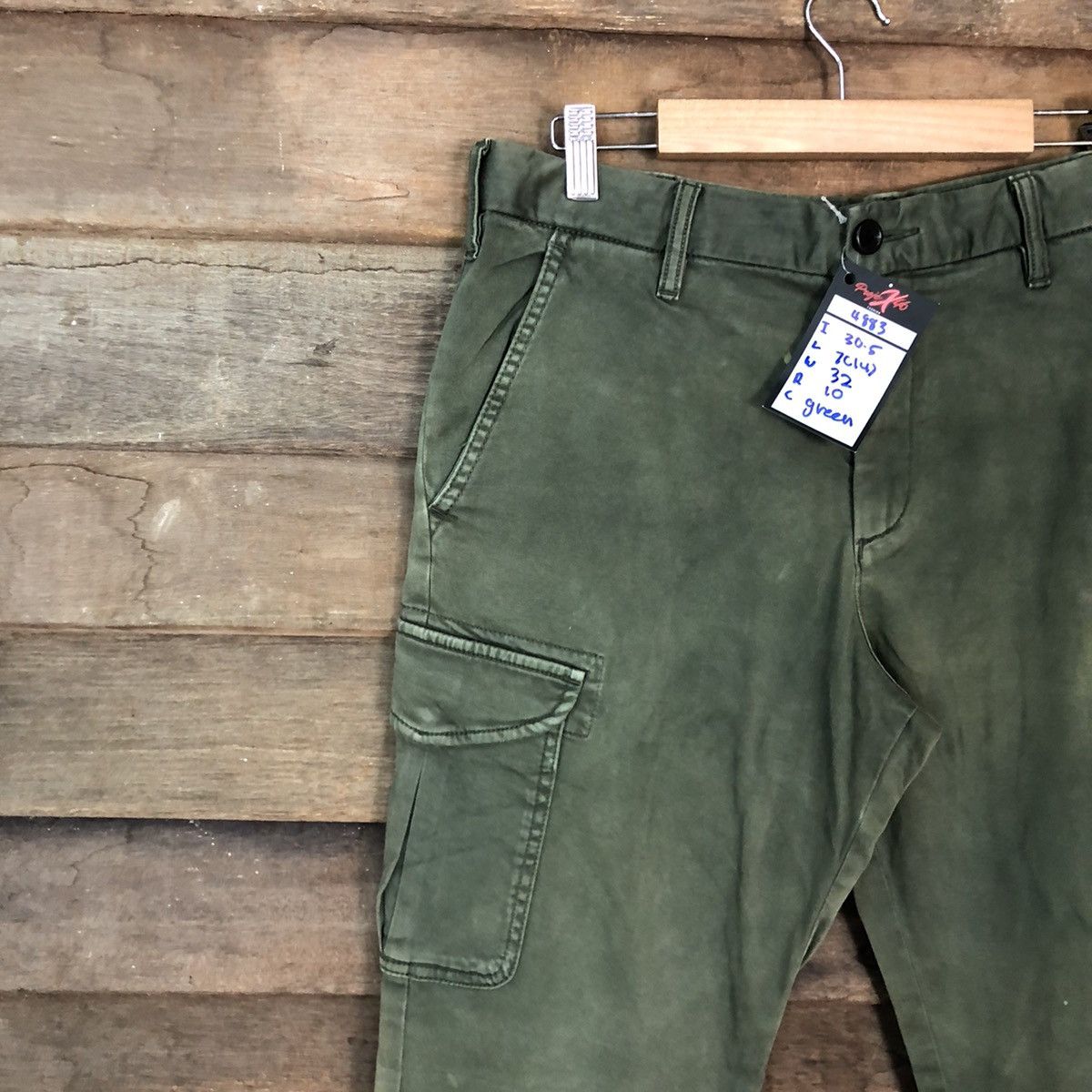 Japanese Brand Uniqlo Green Multipocket Tactical Cargo Pants #4883 Size US 33 - 6 Thumbnail