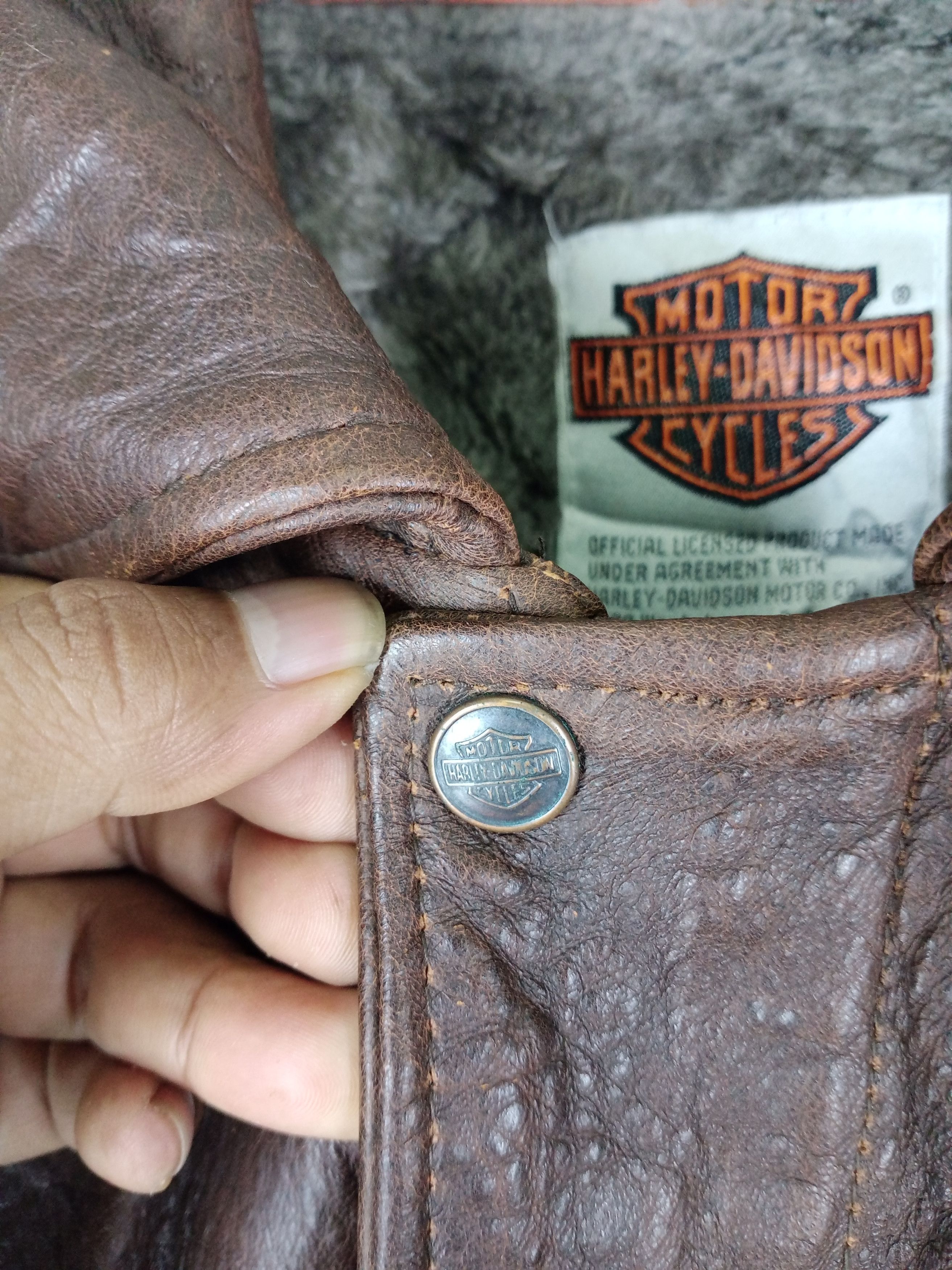 Harley Davidson Rare Vintage 80s Harley Davidson Leather Jacket Size US L / EU 52-54 / 3 - 7 Thumbnail