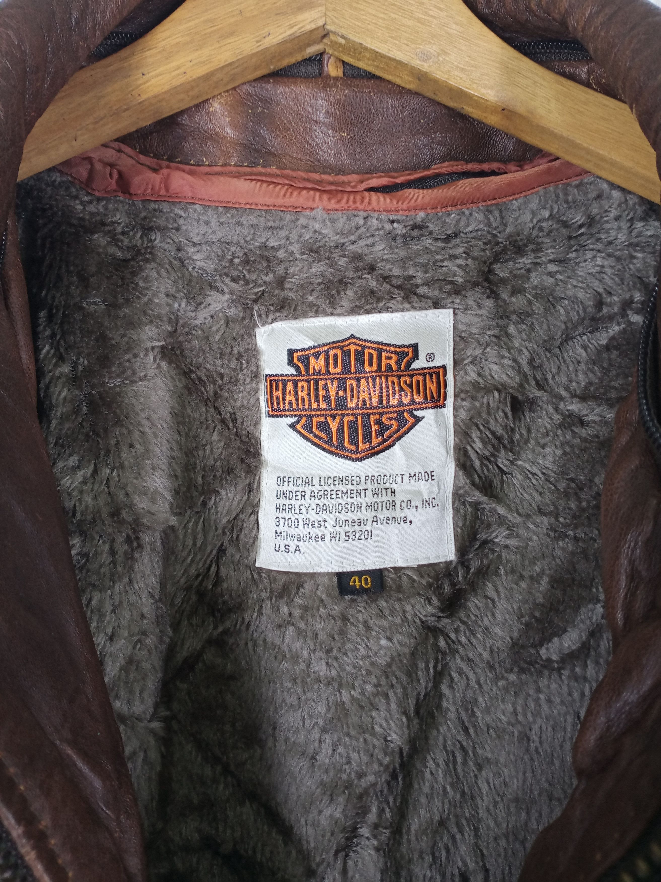 Harley Davidson Rare Vintage 80s Harley Davidson Leather Jacket Size US L / EU 52-54 / 3 - 5 Thumbnail