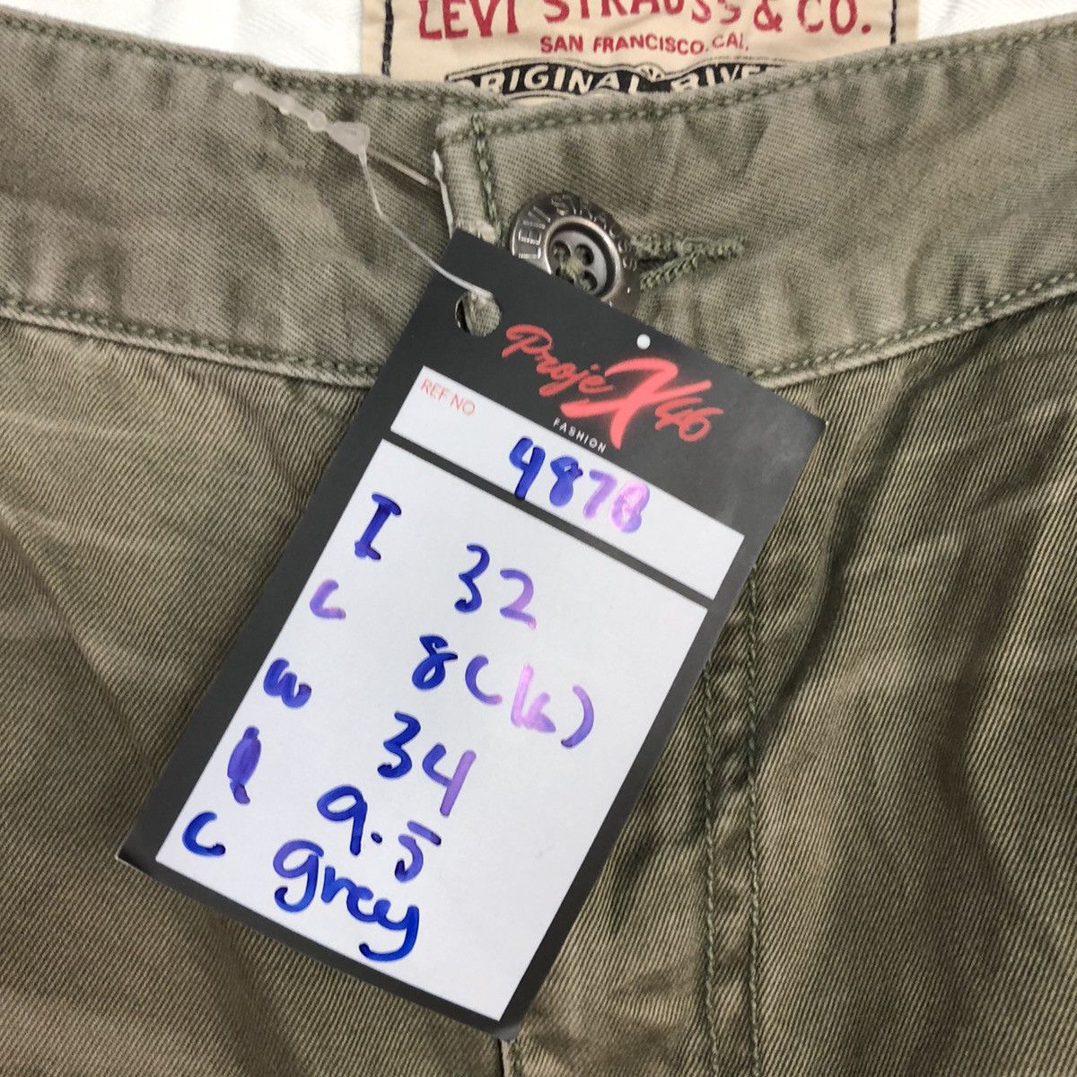 Levi's Levis Strauss Grey Faded Multipocket Cargo Pants #4878 Size US 34 / EU 50 - 7 Thumbnail