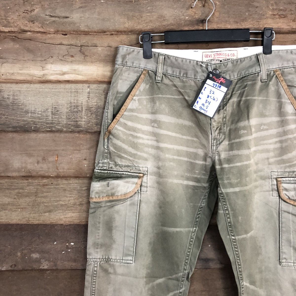 Levi's Levis Strauss Grey Faded Multipocket Cargo Pants #4878 Size US 34 / EU 50 - 6 Thumbnail