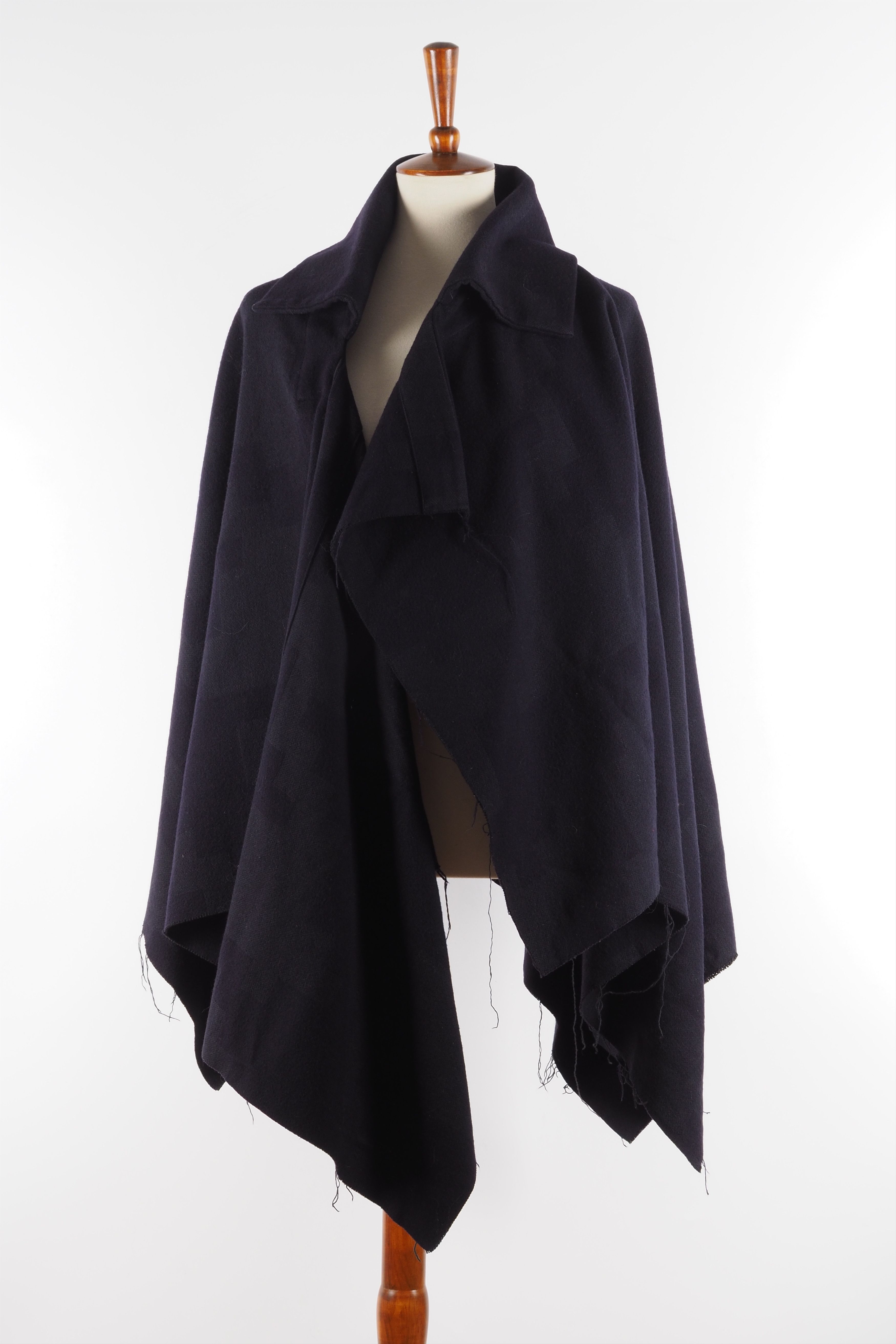 image of Vintage Vivienne Westwood Overcoat Poncho Cape Oversized in Navy, Women's