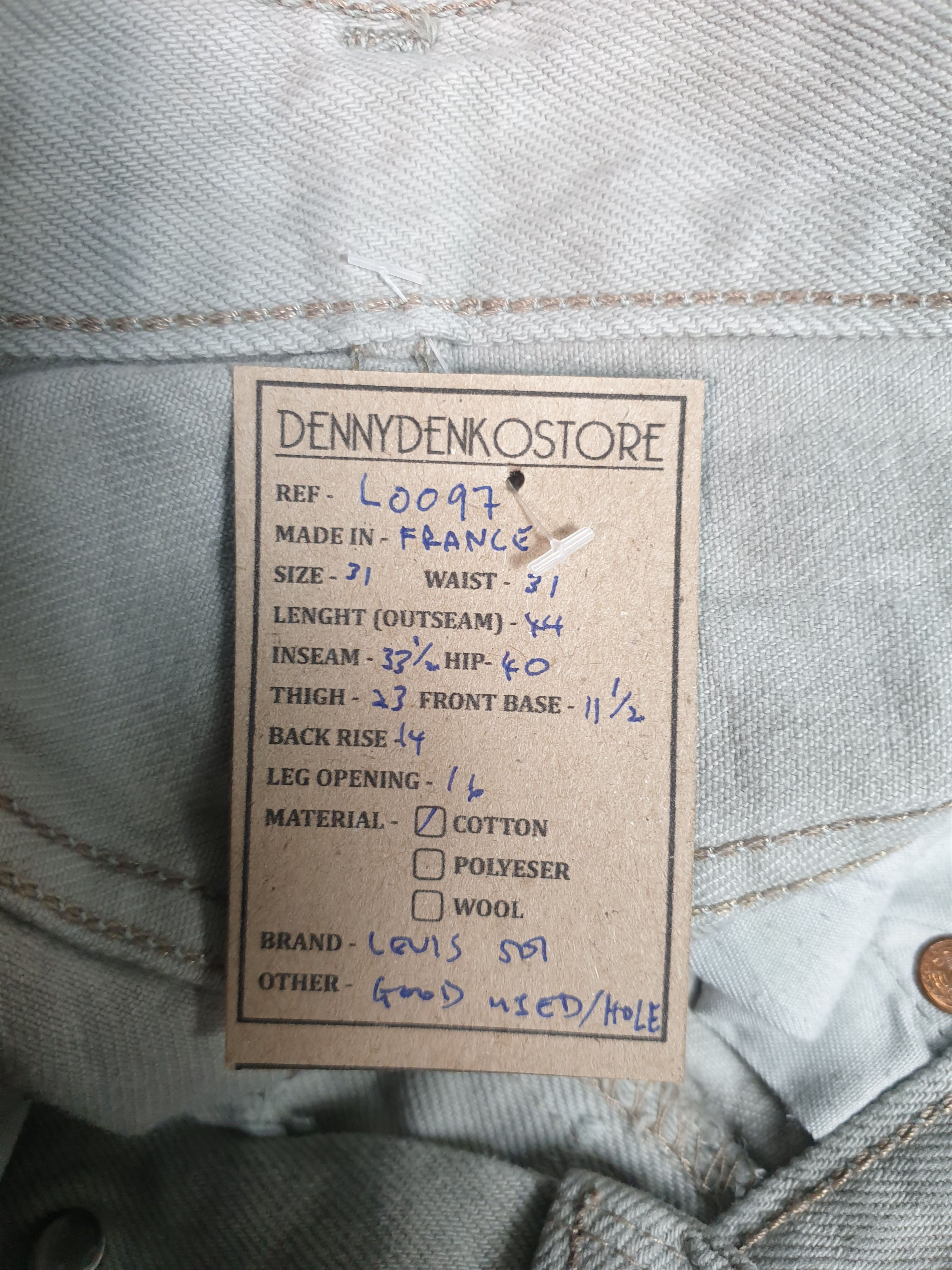 Levi's Vintage LEVIS 501 Light Faded Cream 31X33.5 Jeans L0097 Size US 31 - 14 Thumbnail