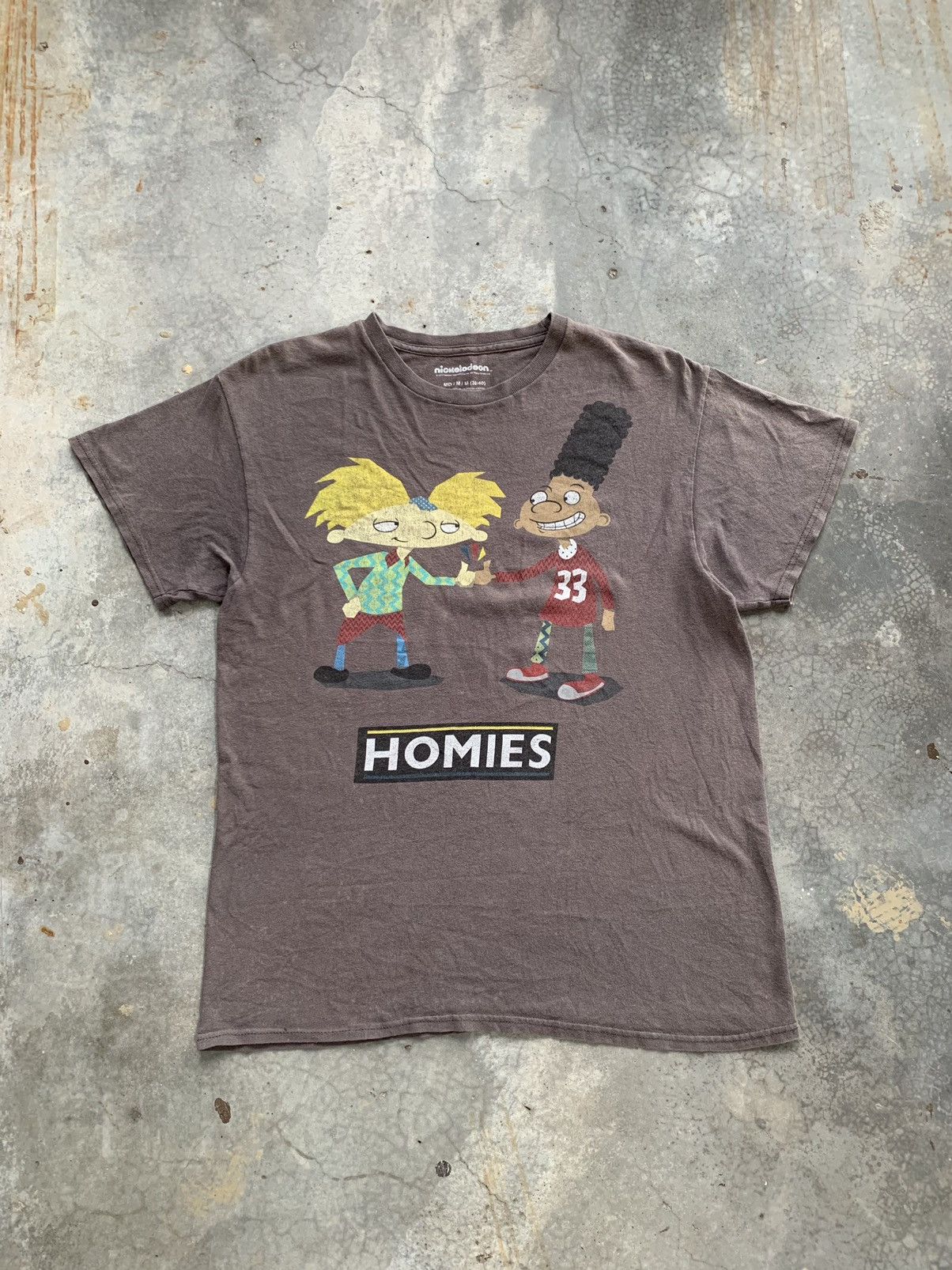 Nickelodeon Vintage Thrashed faded Nicklelodeon Hey Arnold Homies Tshirt Size US M / EU 48-50 / 2 - 1 Thumbnail