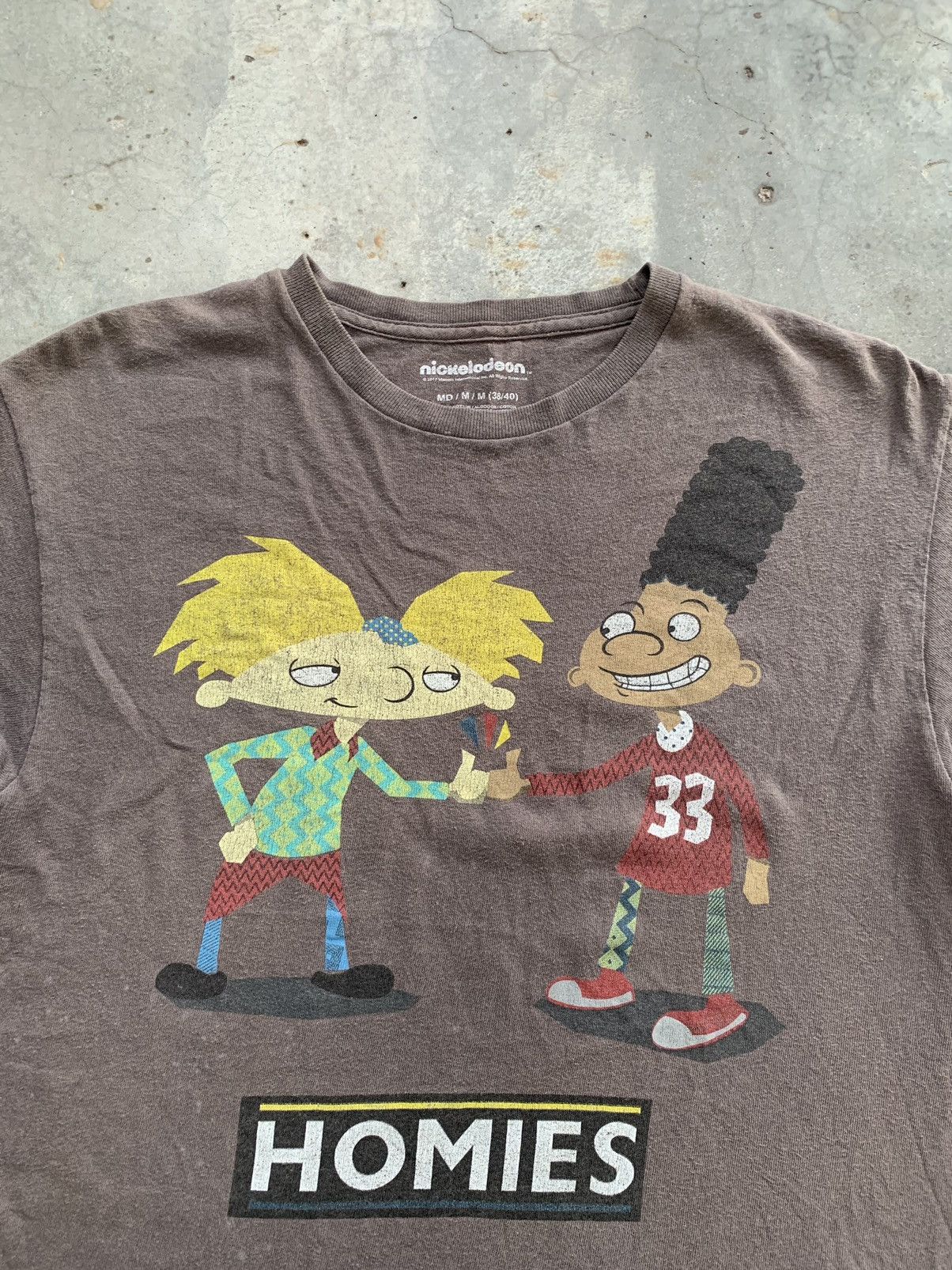 Nickelodeon Vintage Thrashed faded Nicklelodeon Hey Arnold Homies Tshirt Size US M / EU 48-50 / 2 - 2 Thumbnail