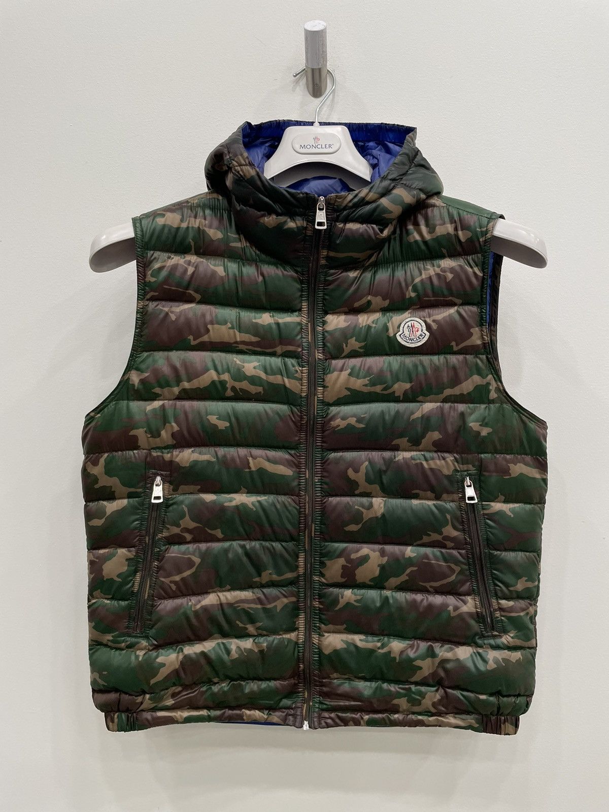 Moncler Moncler Hooded Patrick Gilet Down Vest Camo | Grailed