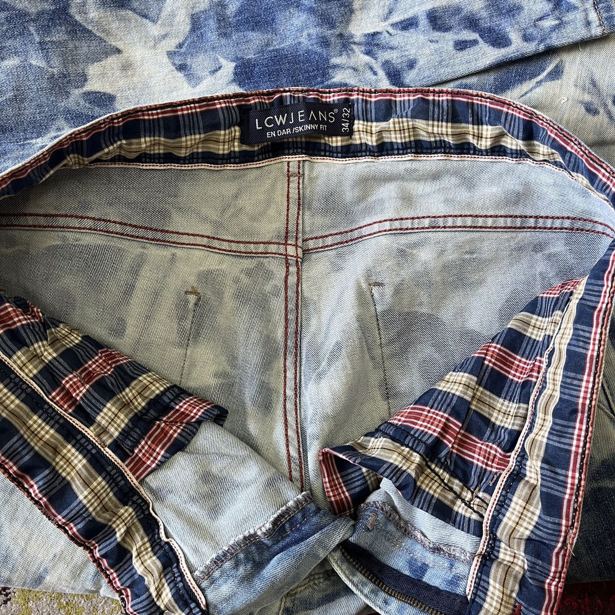 Matsuda Acid Wash LCW Jeans Street Fashion Slim Cut Distressed Size US 34 / EU 50 - 17 Thumbnail