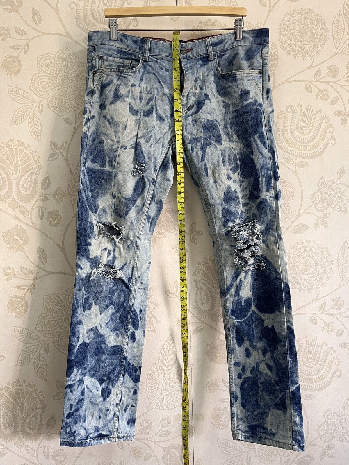 Matsuda Acid Wash LCW Jeans Street Fashion Slim Cut Distressed Size US 34 / EU 50 - 2 Thumbnail