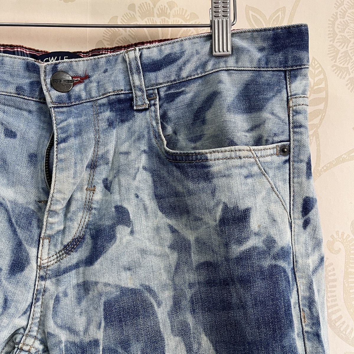 Matsuda Acid Wash LCW Jeans Street Fashion Slim Cut Distressed Size US 34 / EU 50 - 4 Thumbnail