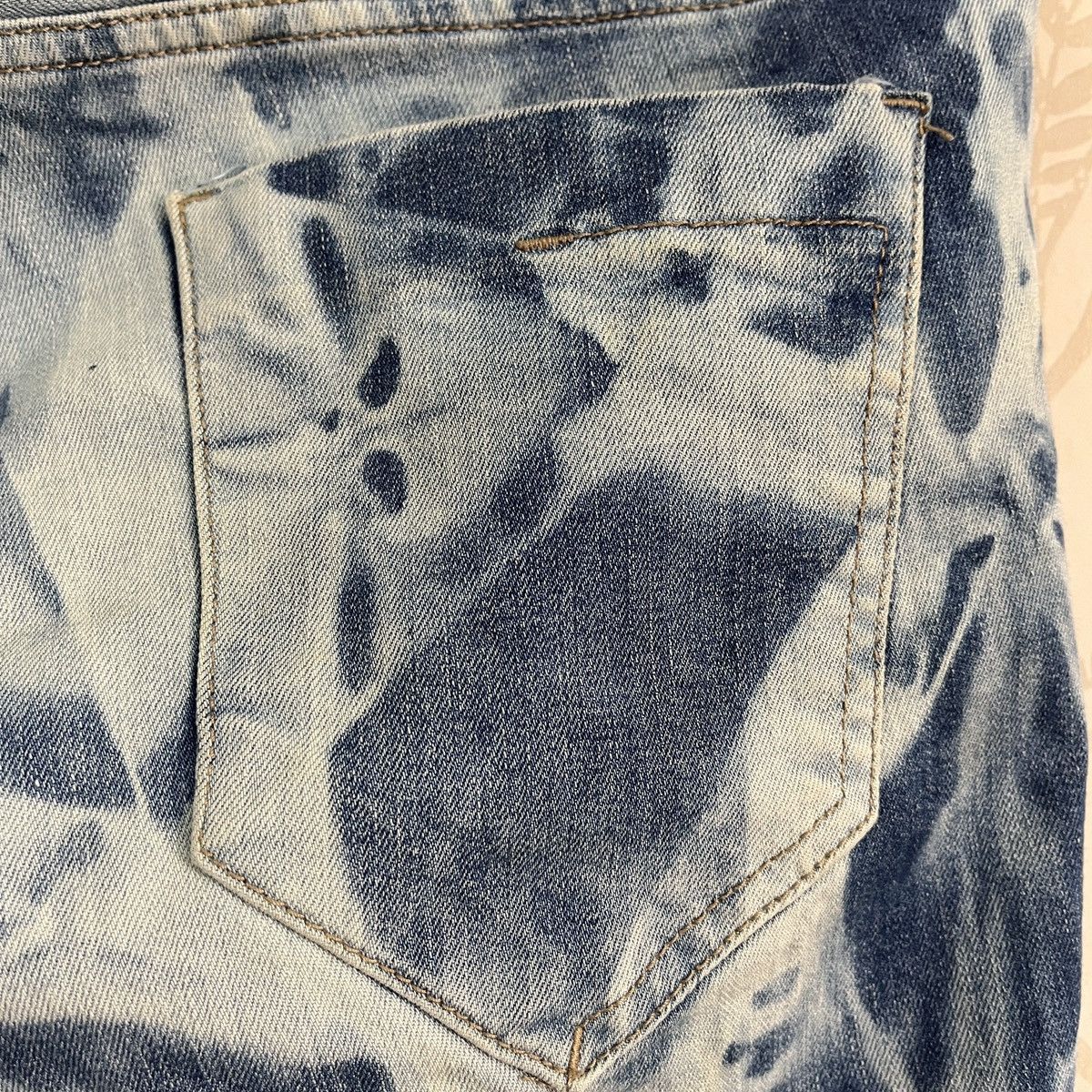 Matsuda Acid Wash LCW Jeans Street Fashion Slim Cut Distressed Size US 34 / EU 50 - 11 Thumbnail
