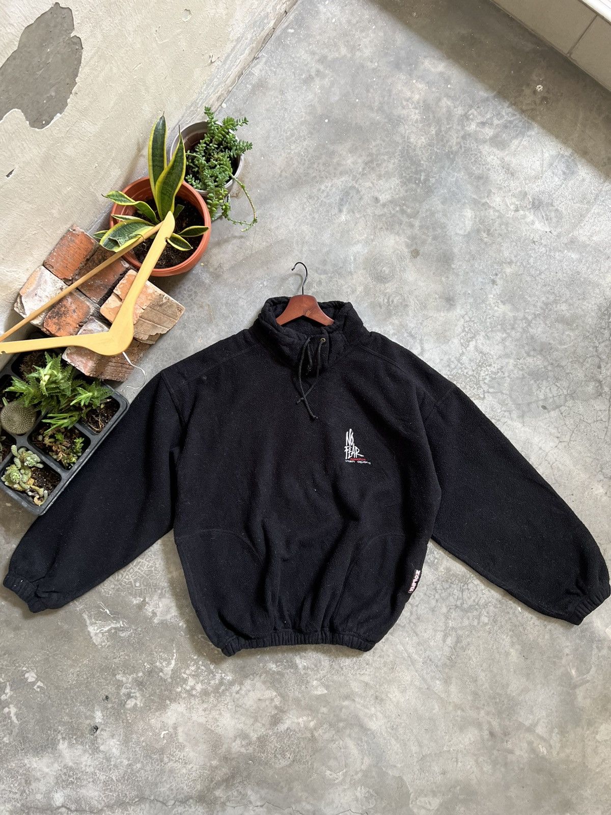 No Fear × Vintage VINTAGE 🏴‍☠️ No Fear Fleece Jacket Size US L / EU 52-54 / 3 - 1 Thumbnail