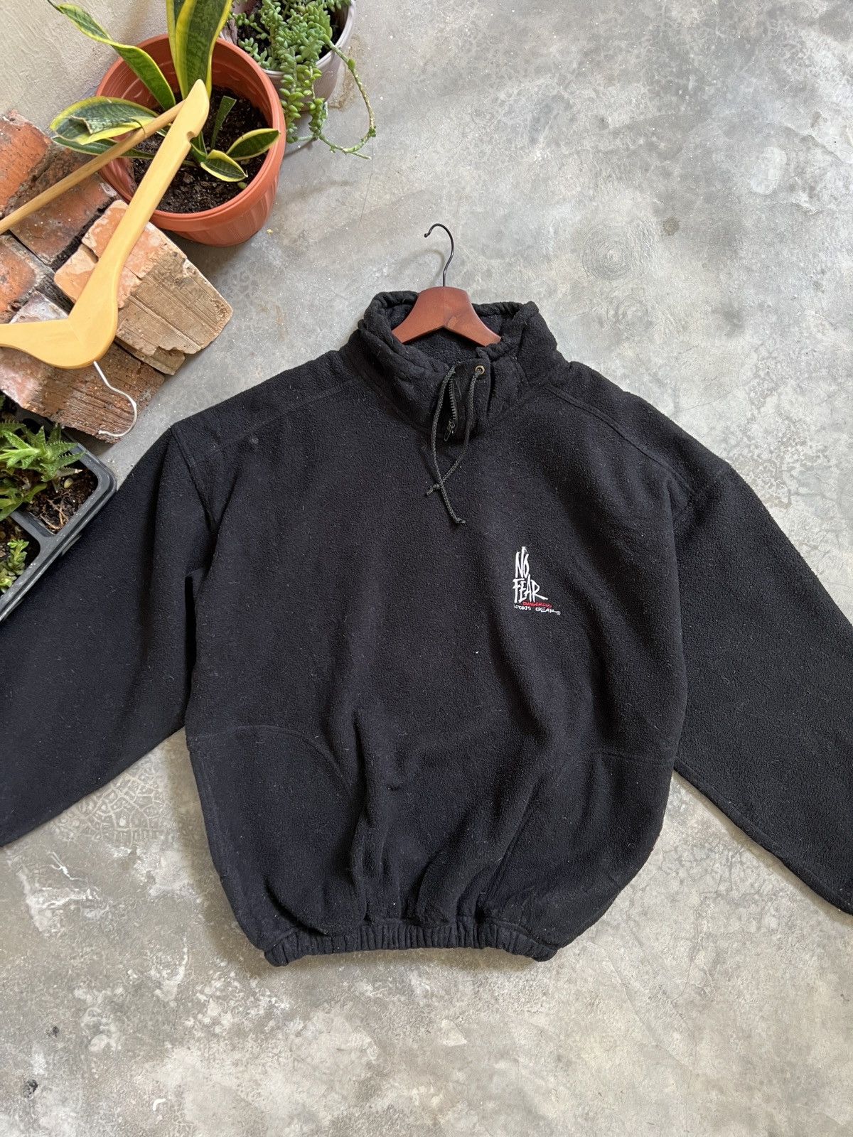 No Fear × Vintage VINTAGE 🏴‍☠️ No Fear Fleece Jacket Size US L / EU 52-54 / 3 - 2 Thumbnail