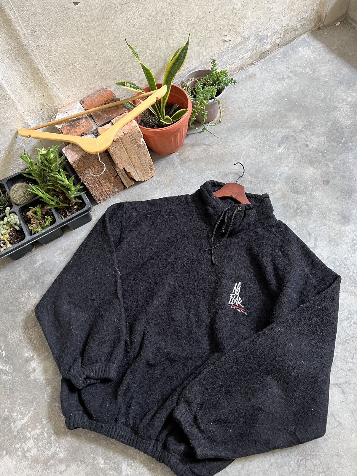 No Fear × Vintage VINTAGE 🏴‍☠️ No Fear Fleece Jacket Size US L / EU 52-54 / 3 - 6 Thumbnail