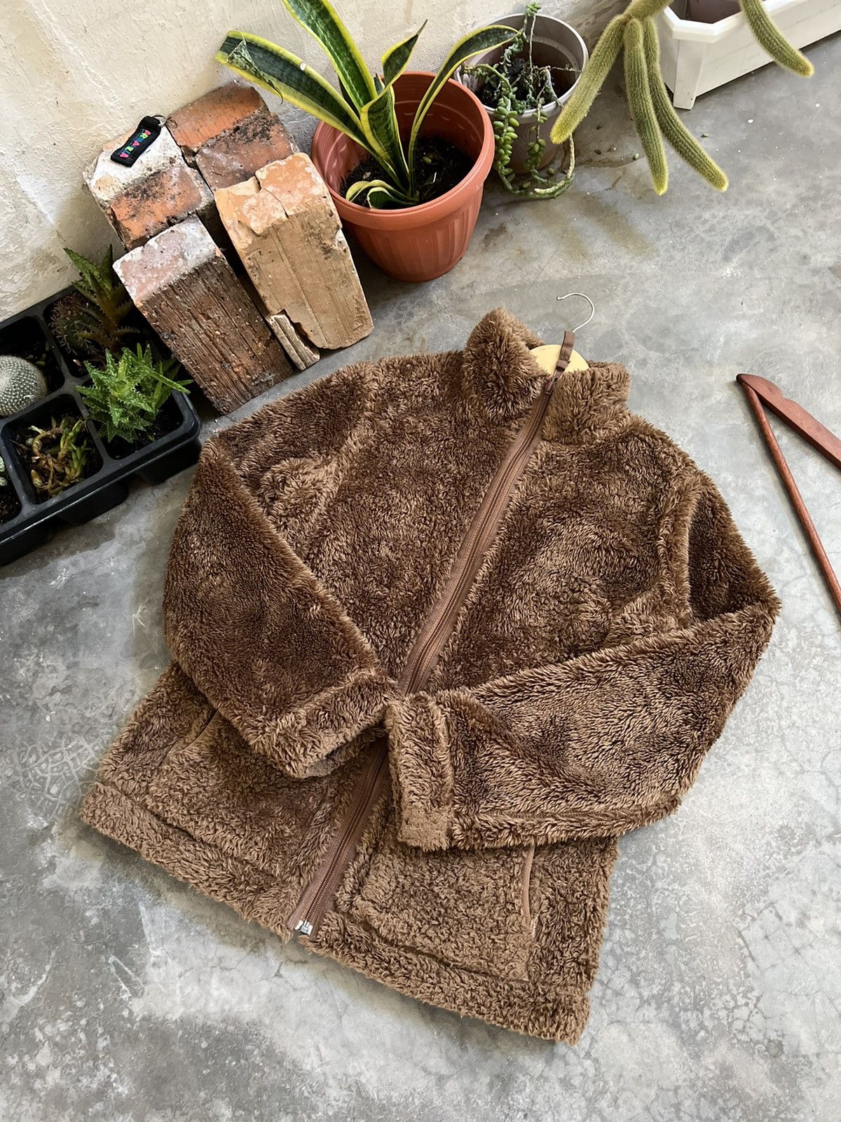 Japanese Brand × Uniqlo × Vintage Uniqlo Hairy Fleece Riversible Jacket Size US S / EU 44-46 / 1 - 11 Thumbnail