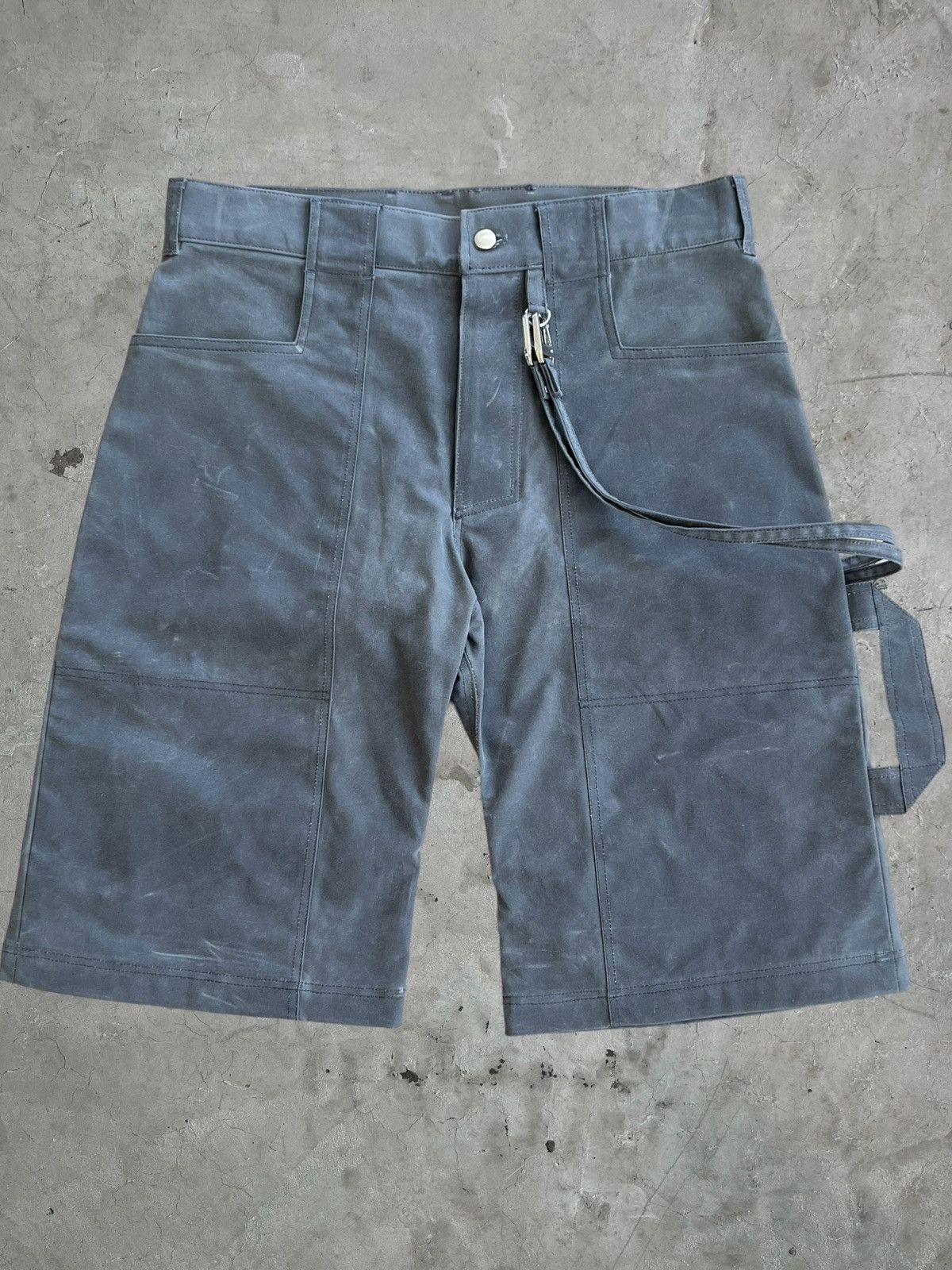 Aris Tatalovich 1/1 Aris Tatalovich Heavy Waxed Cargo Shorts Size US 33 - 1 Thumbnail