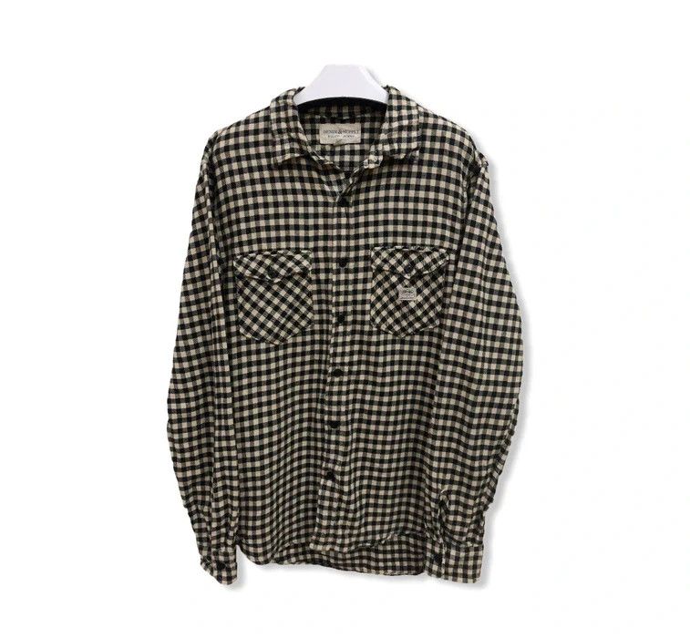 image of Denim And Supply Ralph Lauren x Flannel Denim & Supply Ralph Laurent Plaid Tartan Flannel Shirt (Si