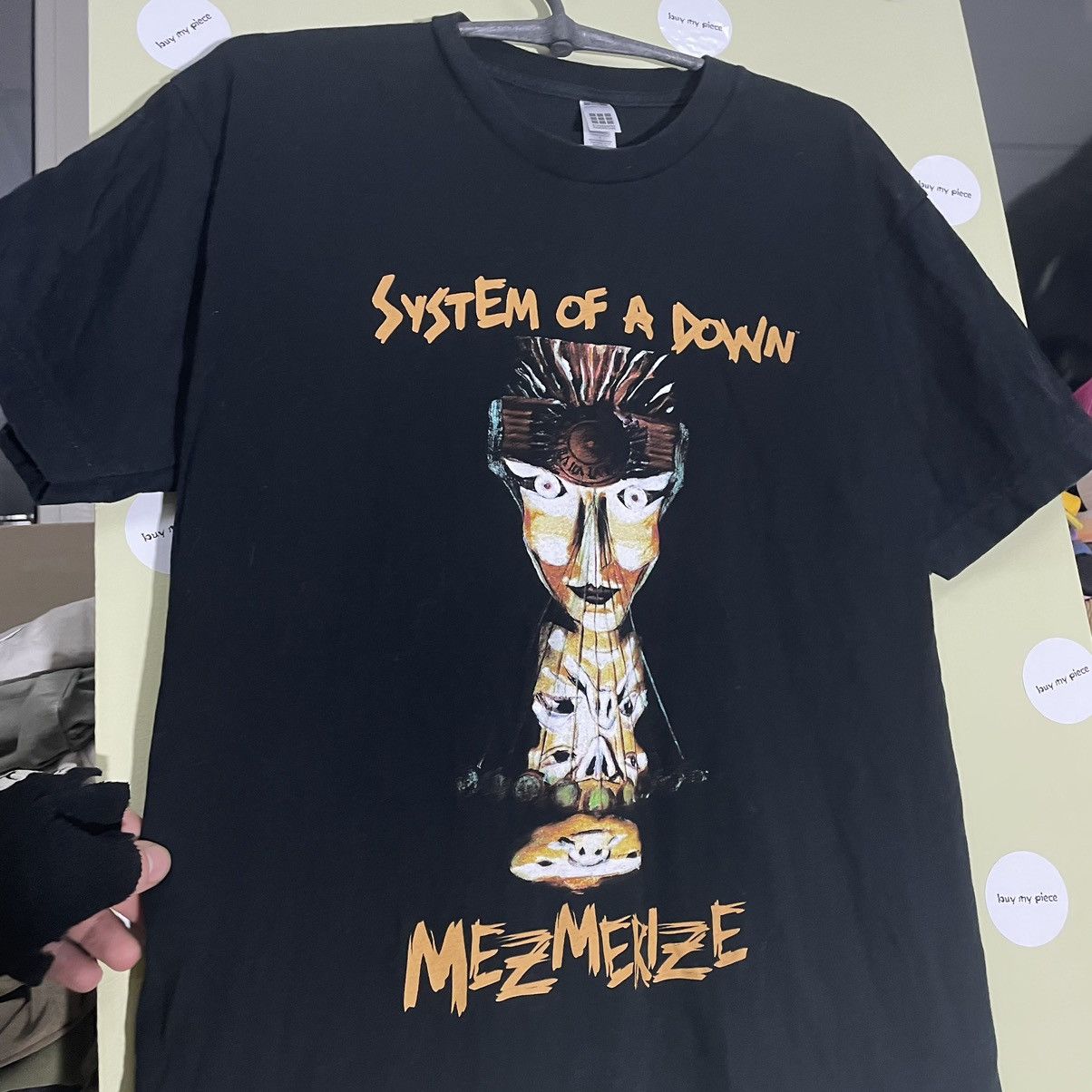 Vintage Vintage 90s System of a Down Graphic Tee Band Punk Baggy M Size US M / EU 48-50 / 2 - 6 Thumbnail