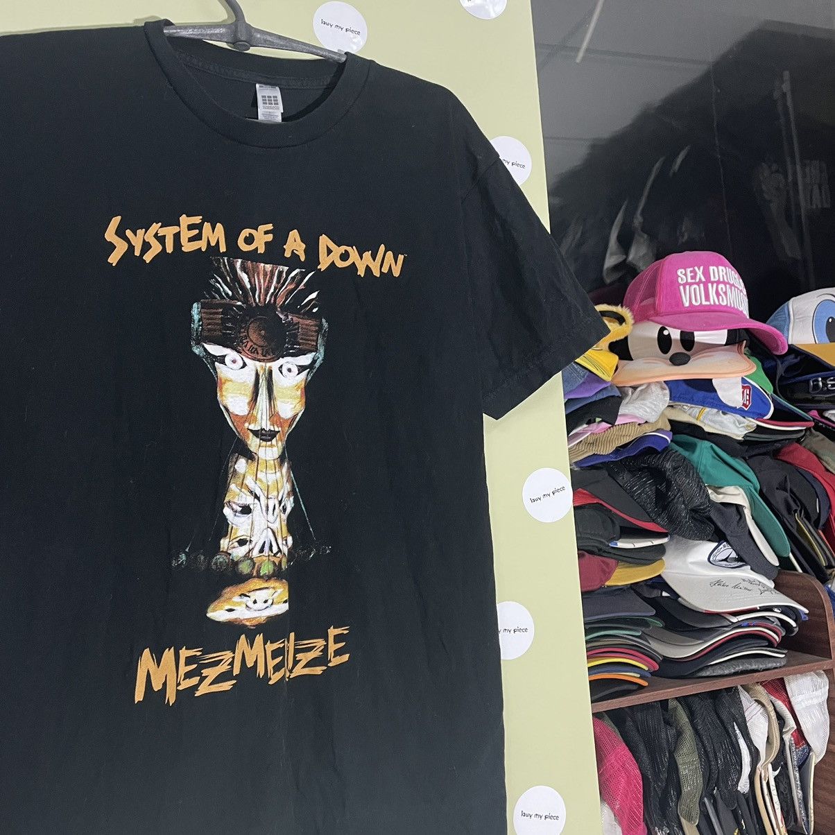 Vintage Vintage 90s System of a Down Graphic Tee Band Punk Baggy M Size US M / EU 48-50 / 2 - 5 Thumbnail