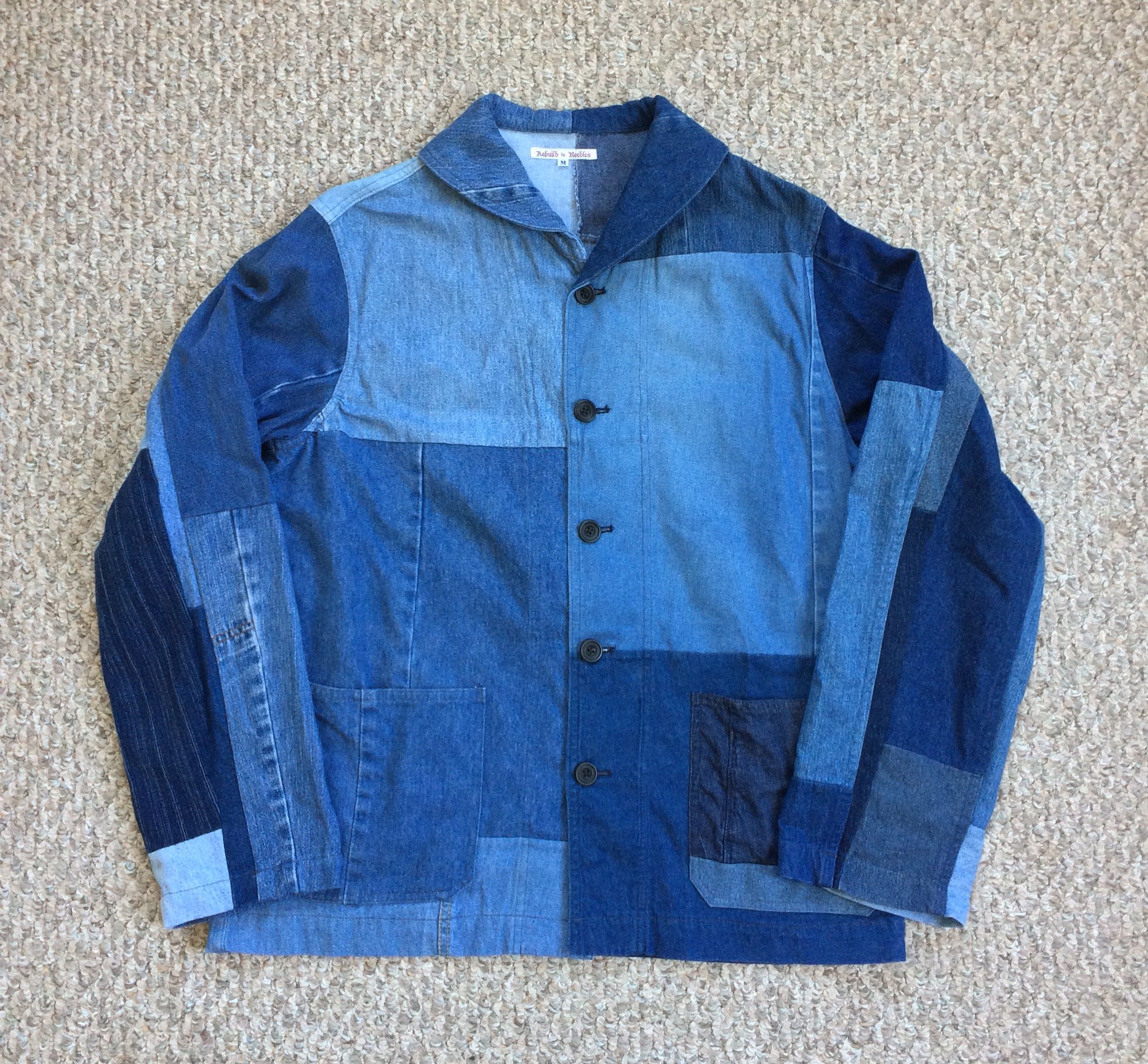 image of Rebuild By Needles Denim Coat, Men's (Size Medium)