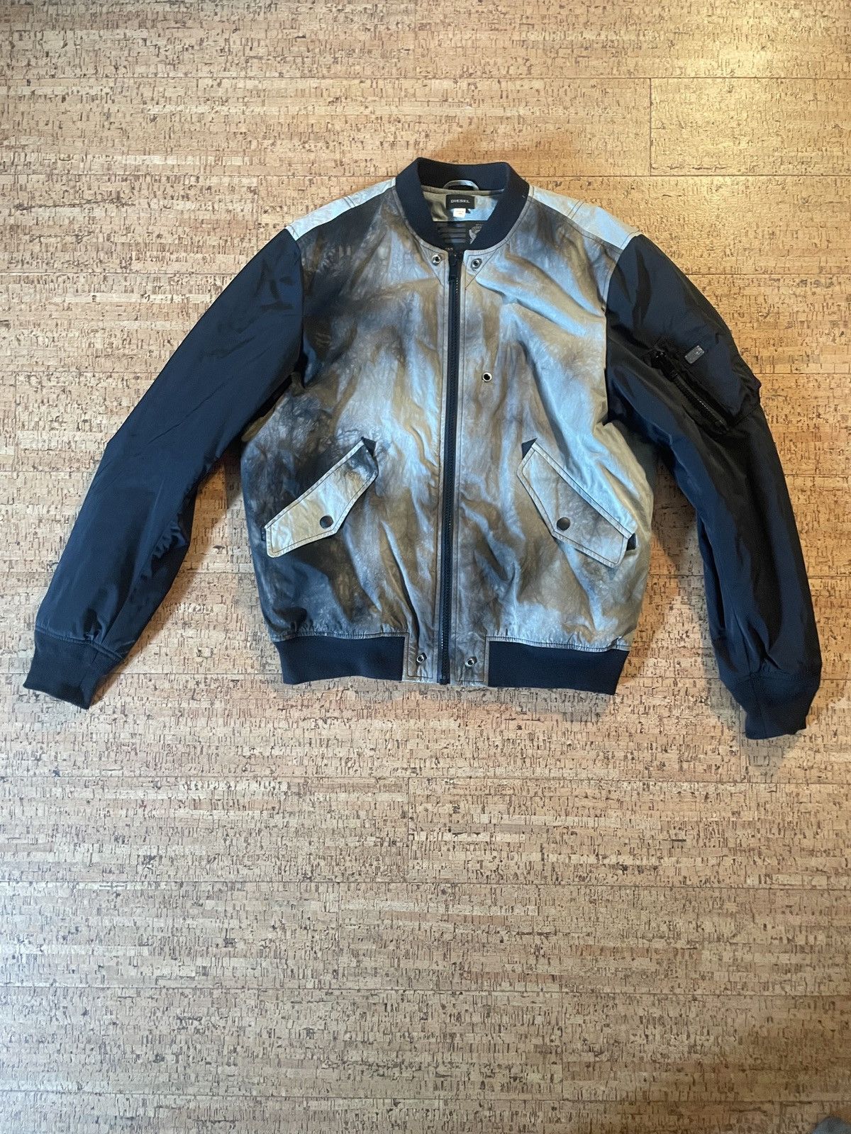 image of Diesel Dyed Military Bomber in Army Khaki, Men's (Size XL)