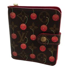 LOUIS VUITTON Monogram Cherry Blossom Pochette cree Coin Purse Red Auth  bs3315 Cloth ref.742800 - Joli Closet