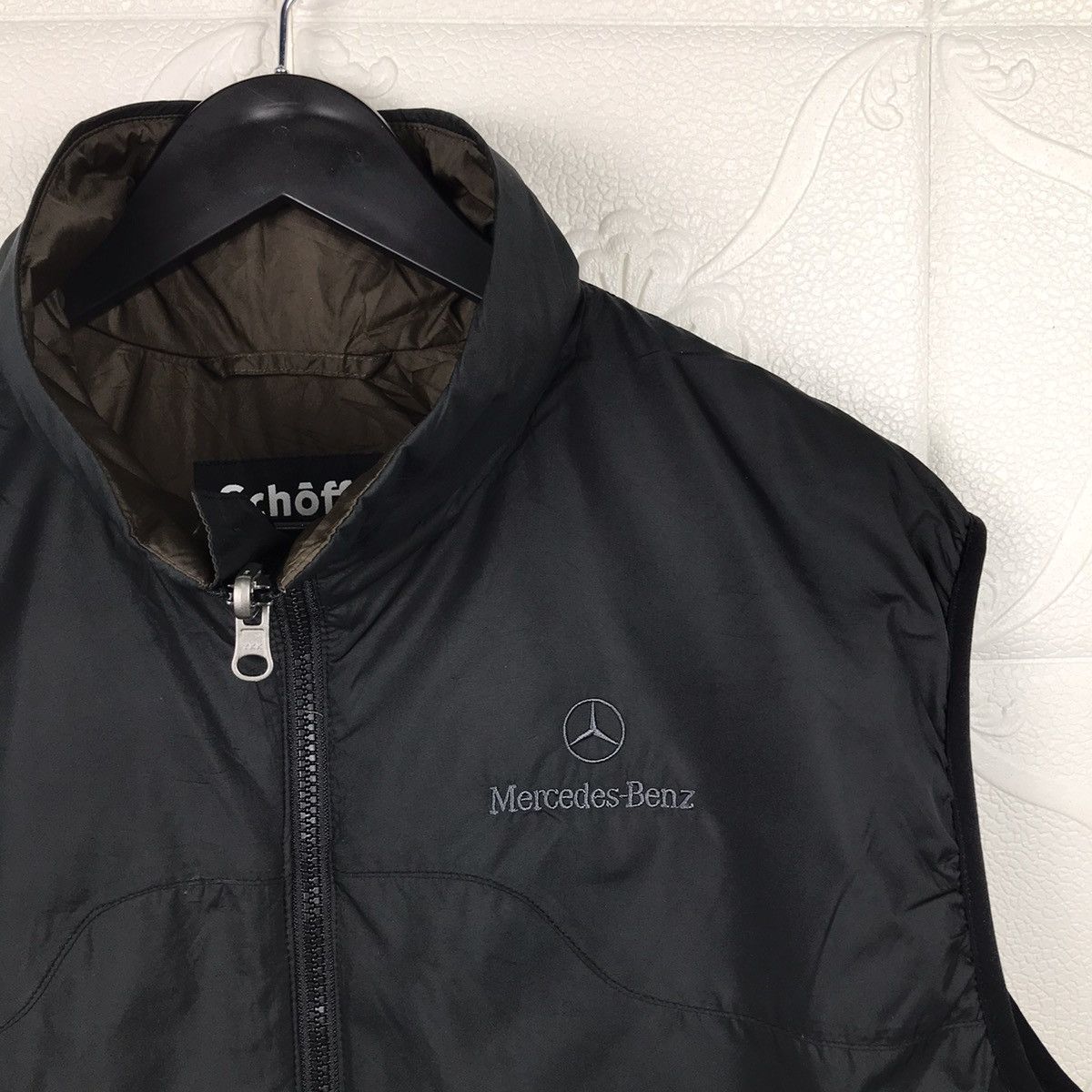 Designer × Mercedes-Benz Vintage Mercedes Schoffel Embroidery Quilted Vest Jacket Size US L / EU 52-54 / 3 - 4 Thumbnail