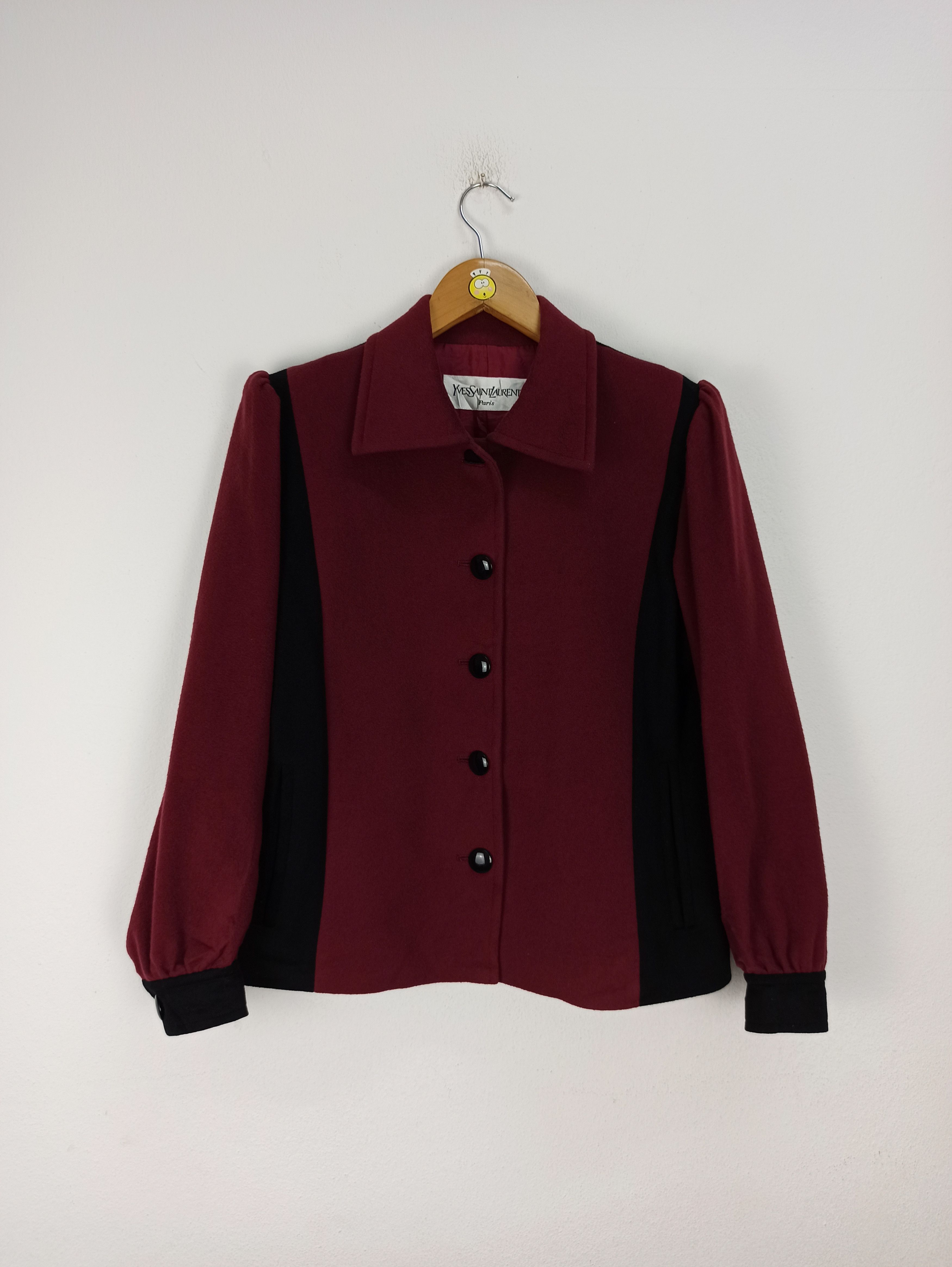 Designer 🔥STEALS🔥 Yves Saint Laurent Wool Coat Ladies Nice Design Size ONE SIZE - 1 Thumbnail