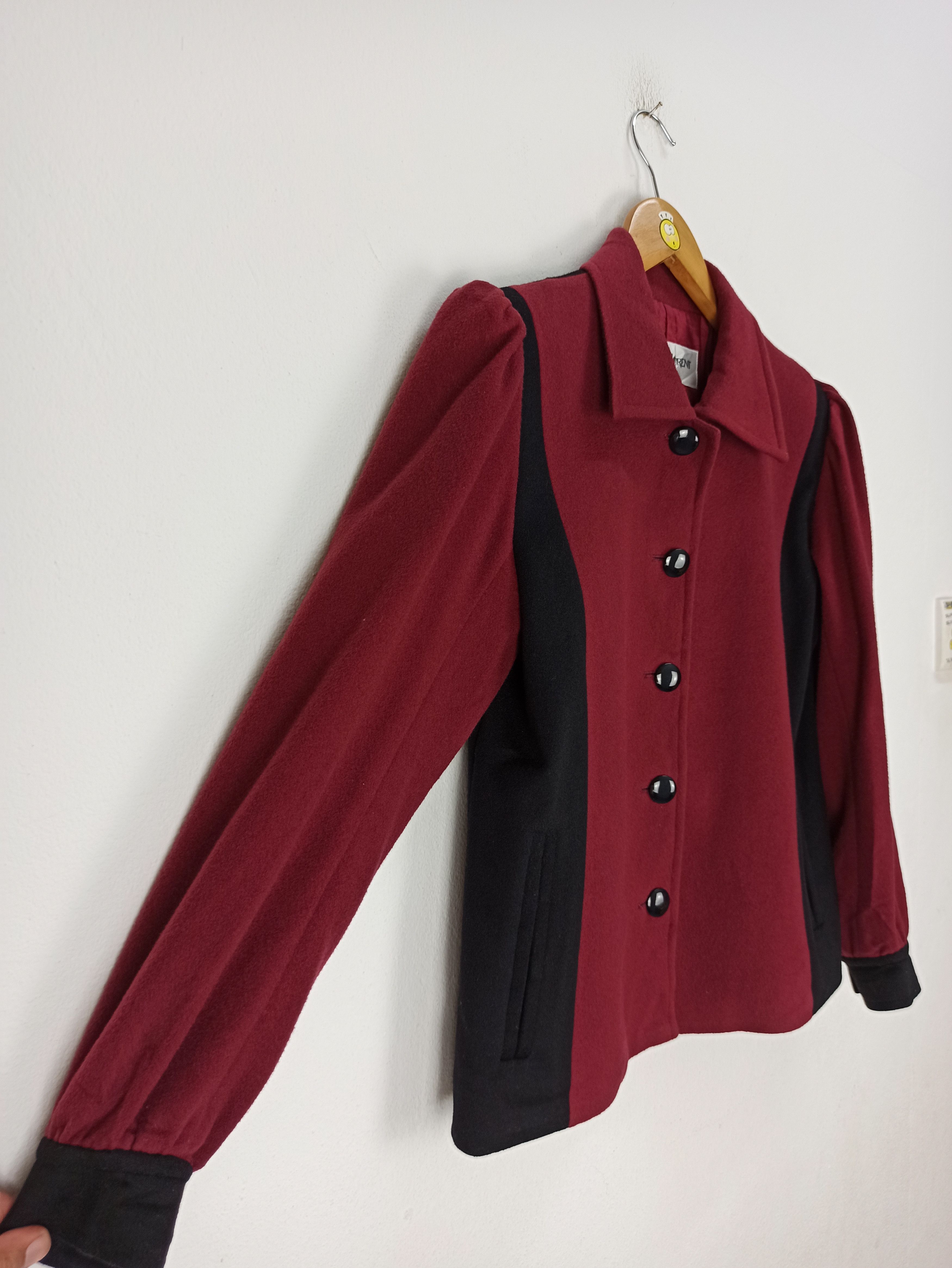 Designer 🔥STEALS🔥 Yves Saint Laurent Wool Coat Ladies Nice Design Size ONE SIZE - 2 Thumbnail