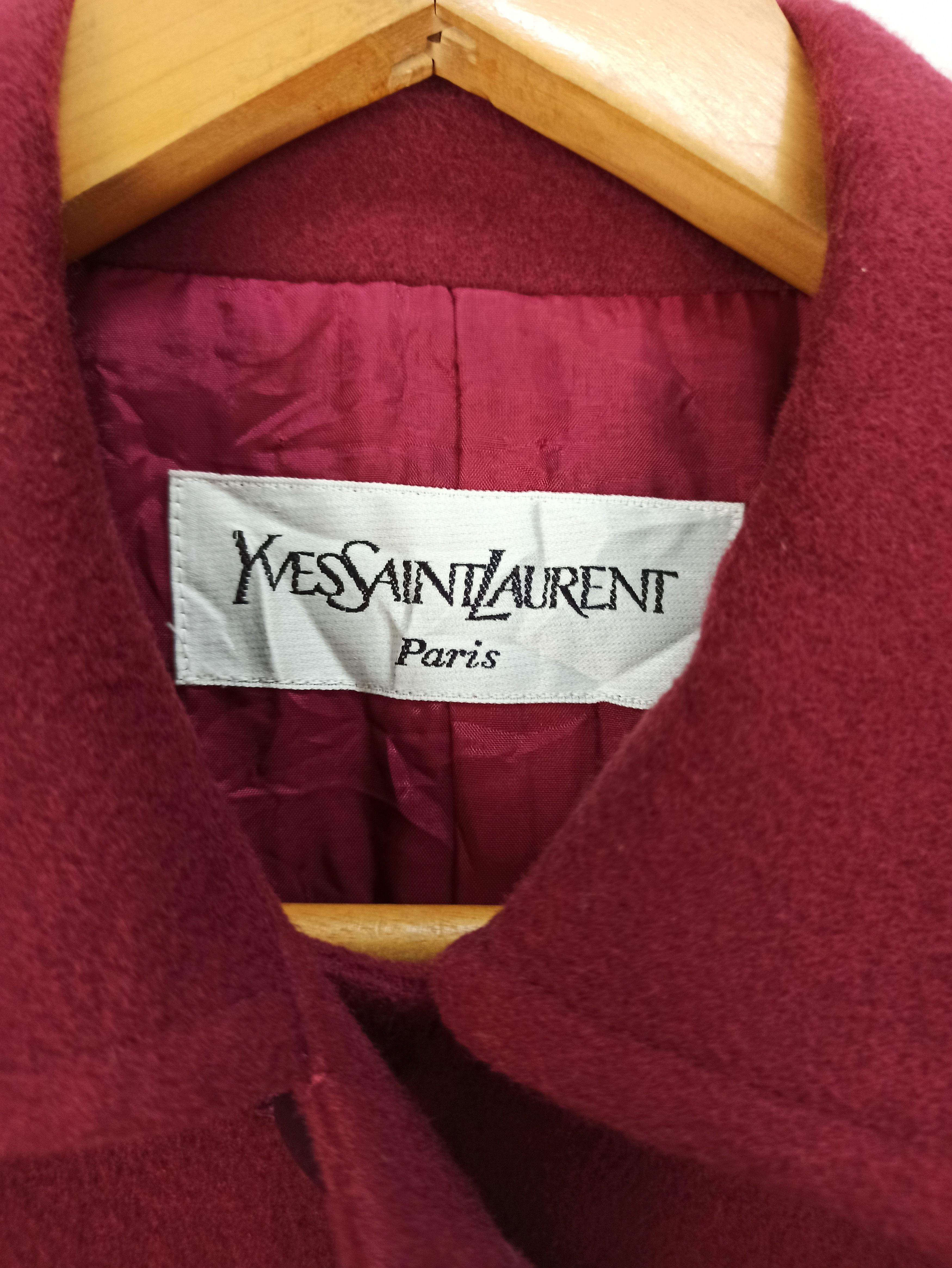 Designer 🔥STEALS🔥 Yves Saint Laurent Wool Coat Ladies Nice Design Size ONE SIZE - 3 Thumbnail