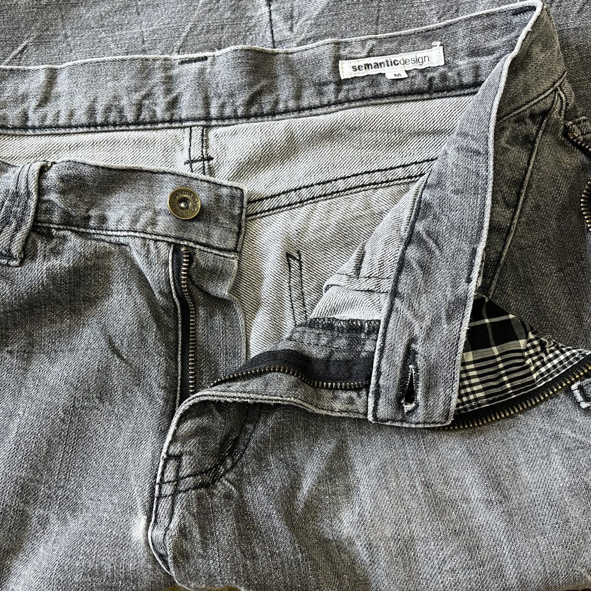 If Six Was Nine × Le Grande Bleu (L.G.B.) × semanticdesign Semantic Design Japan Denim Zipped Front Pockets Size US 31 - 15 Thumbnail