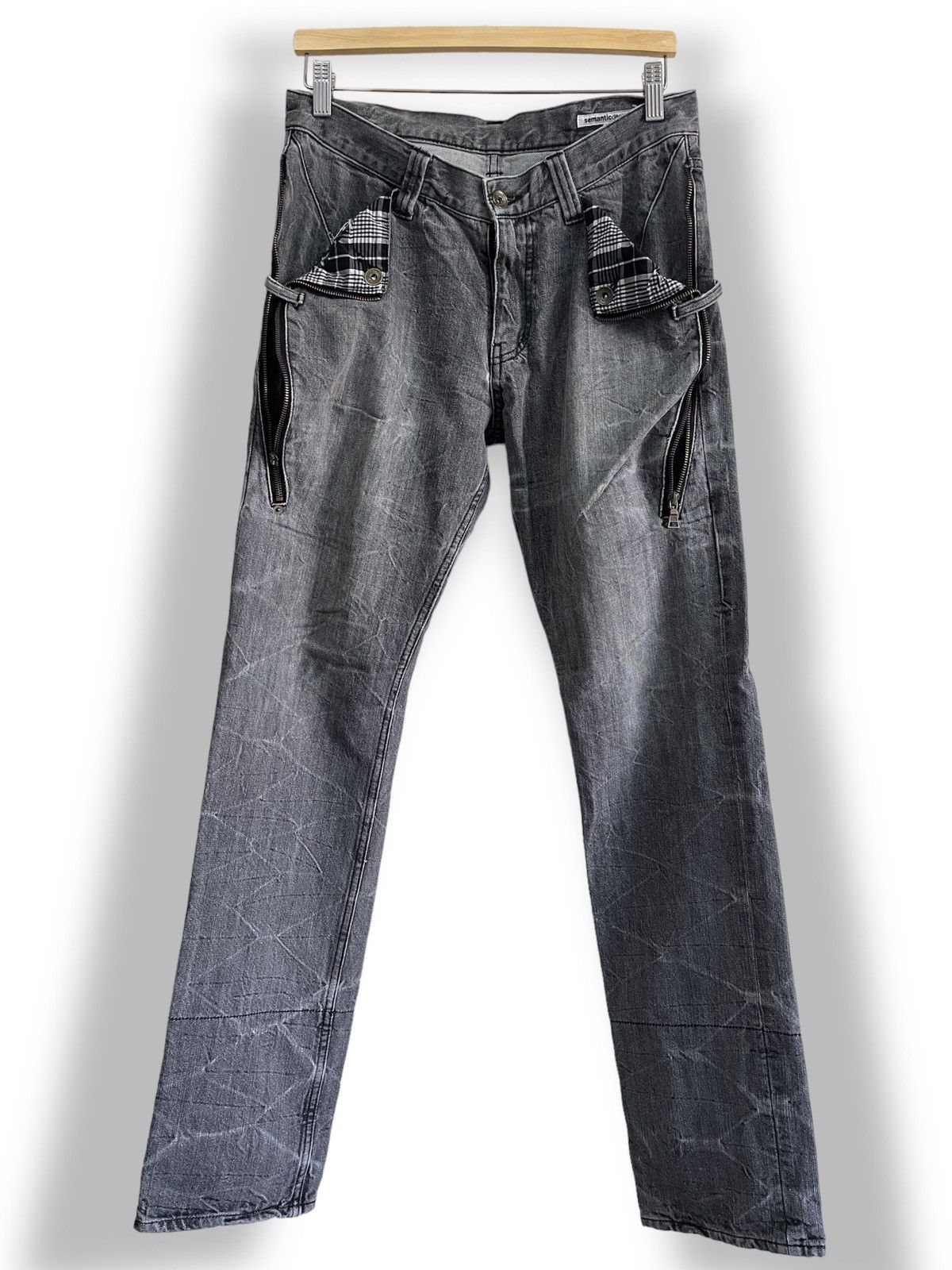 If Six Was Nine × Le Grande Bleu (L.G.B.) × semanticdesign Semantic Design Japan Denim Zipped Front Pockets Size US 31 - 1 Thumbnail