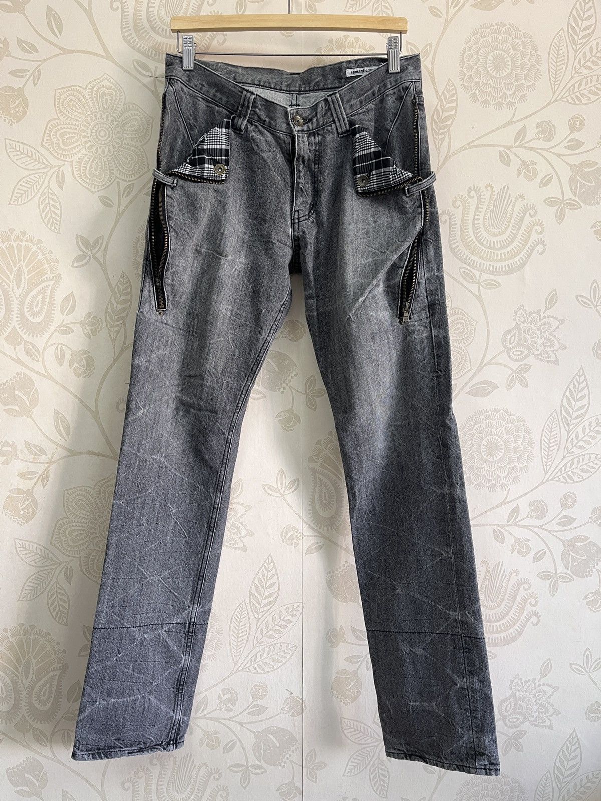 If Six Was Nine × Le Grande Bleu (L.G.B.) × semanticdesign Semantic Design Japan Denim Zipped Front Pockets Size US 31 - 21 Thumbnail