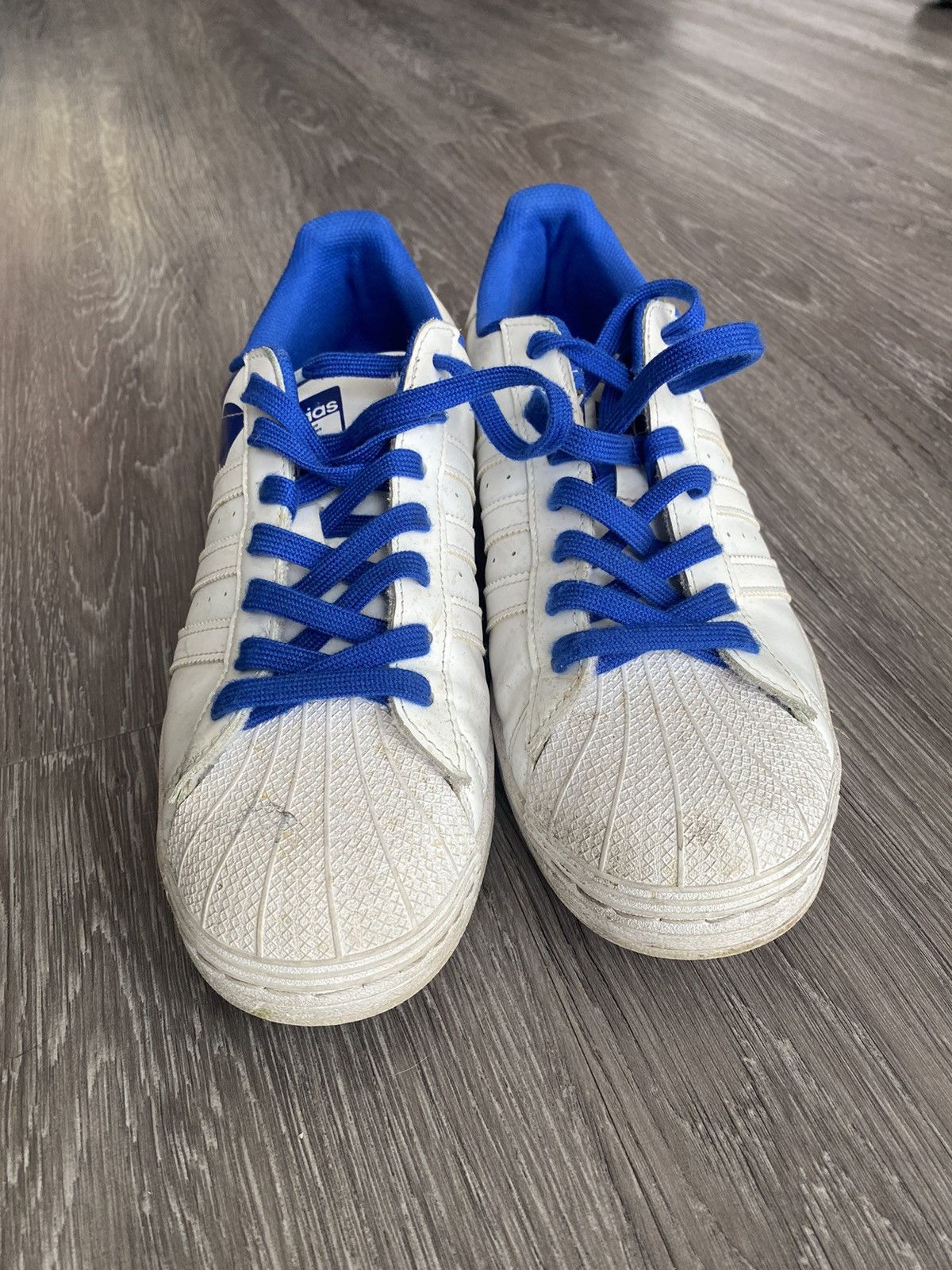Adidas Adidas Superstar Trefoil Print Royal Blue Shoes 10 Y2K Size US 10 / EU 43 - 6 Thumbnail