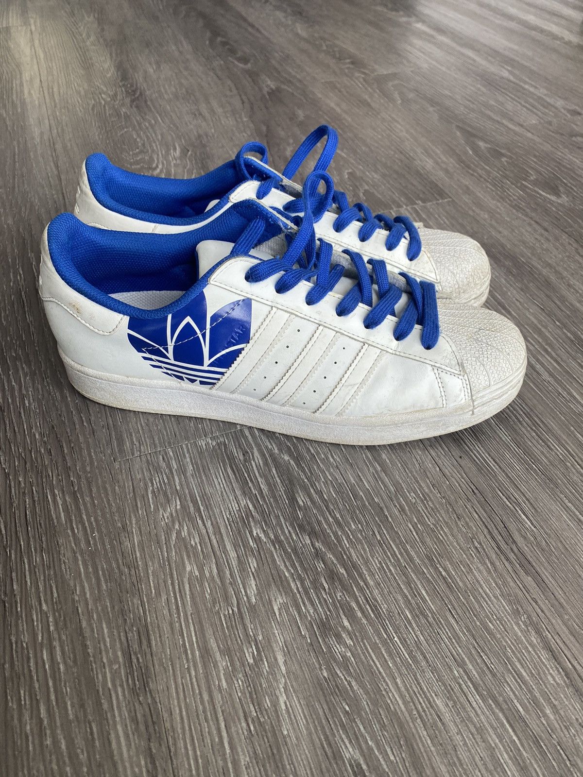 Adidas Adidas Superstar Trefoil Print Royal Blue Shoes 10 Y2K Size US 10 / EU 43 - 1 Thumbnail