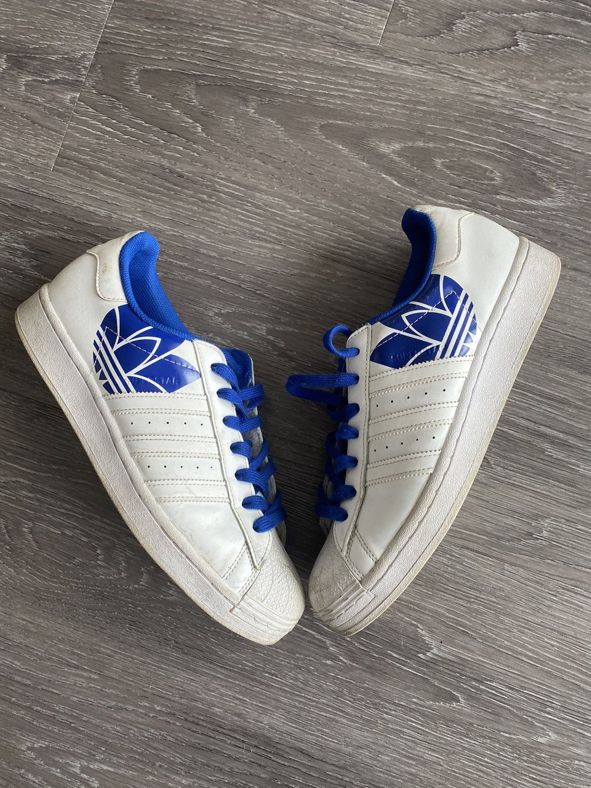 Adidas Adidas Superstar Trefoil Print Royal Blue Shoes 10 Y2K Size US 10 / EU 43 - 9 Thumbnail