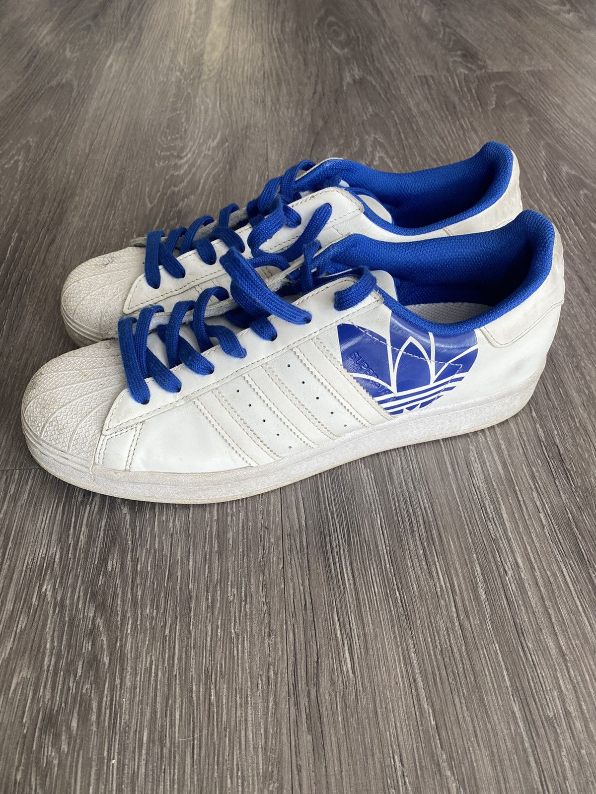 Adidas Adidas Superstar Trefoil Print Royal Blue Shoes 10 Y2K Size US 10 / EU 43 - 7 Thumbnail