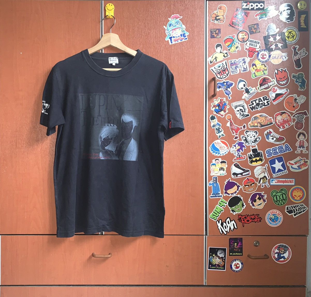 image of Cartoon Network x Vintage Takeo Kikuchi X Lupin The Third T-Shirt in Black, Men's (Size Medium)