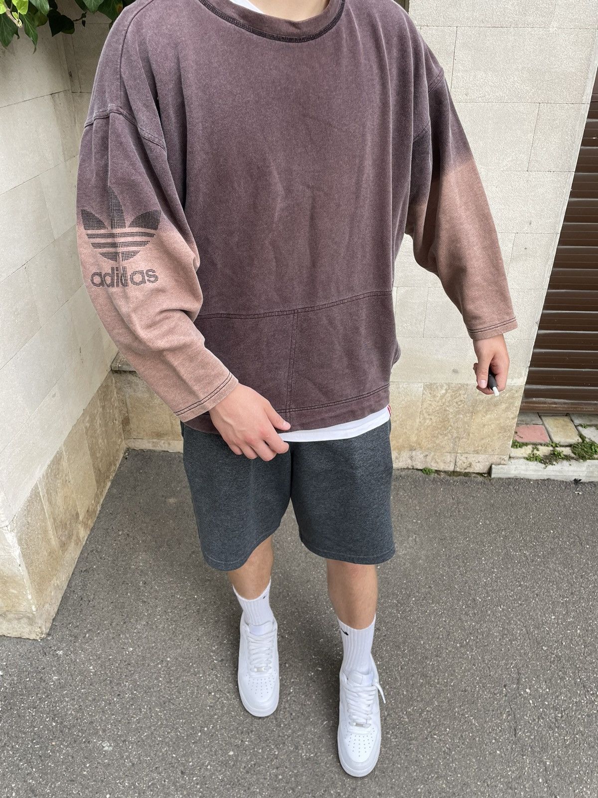 Adidas 80s Vintage Adidas Brown Faded Sweatshirt Size US M / EU 48-50 / 2 - 9 Thumbnail