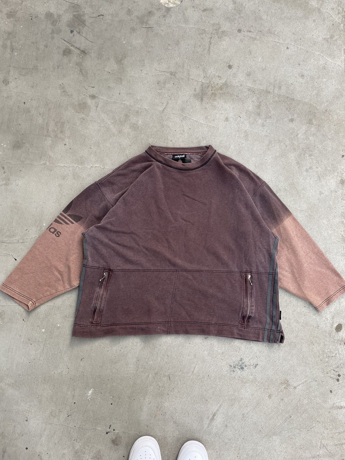 Adidas 80s Vintage Adidas Brown Faded Sweatshirt Size US M / EU 48-50 / 2 - 4 Thumbnail