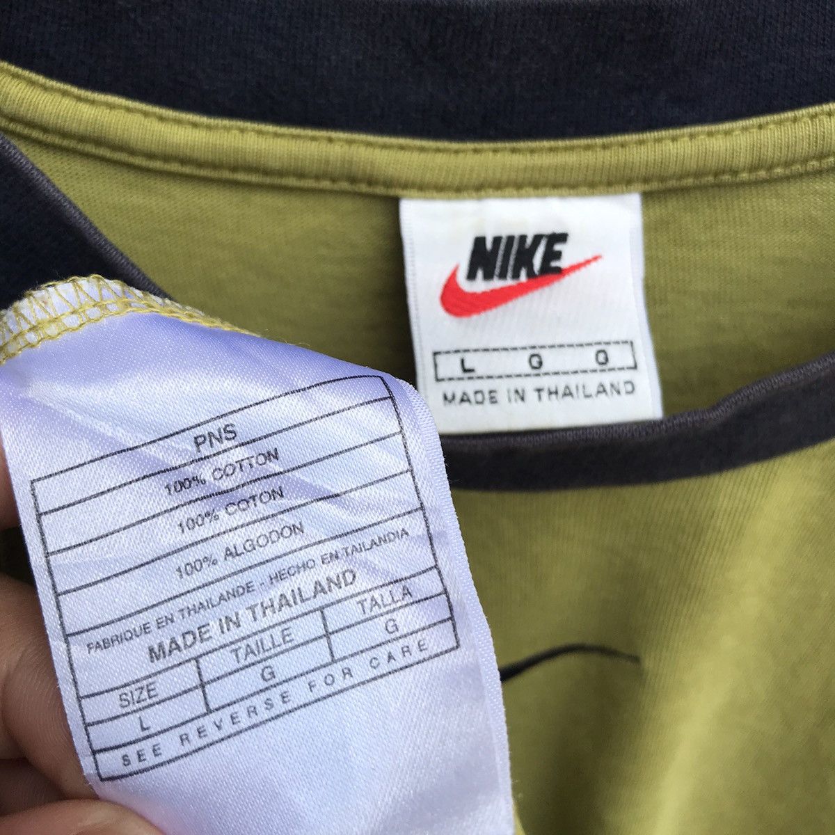 Nike Vintage NIKE center swoosh ringer tee Size US M / EU 48-50 / 2 - 4 Thumbnail