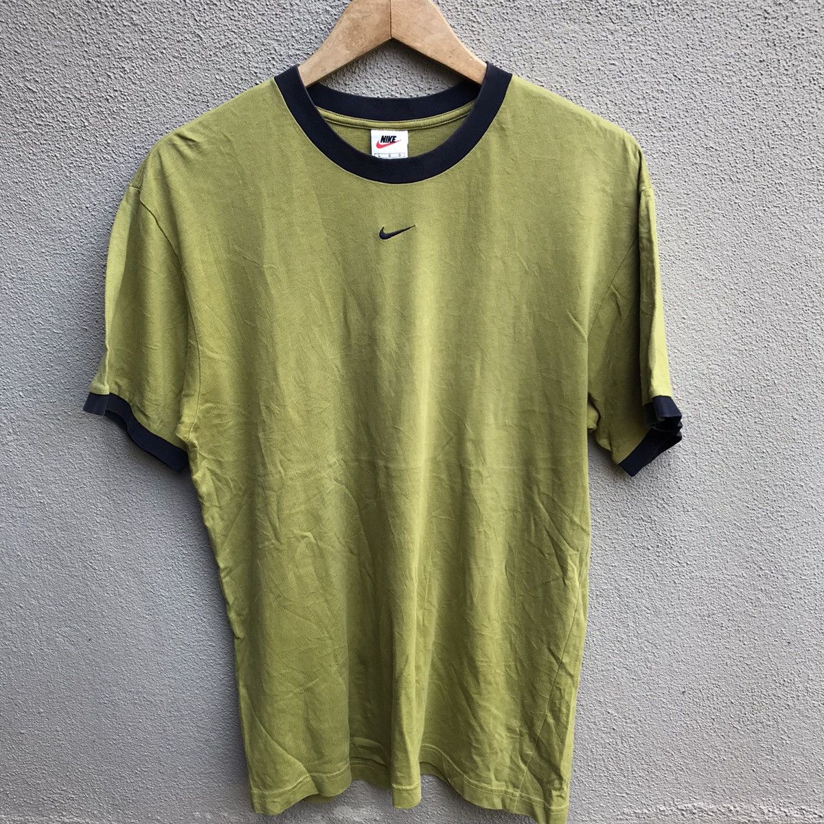 Nike Vintage NIKE center swoosh ringer tee Size US M / EU 48-50 / 2 - 2 Thumbnail