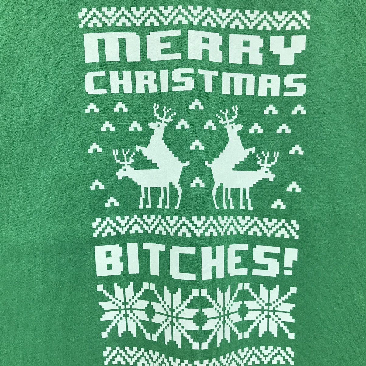 Jerzees × Other × Vintage Vintage Christmas Sweatshirt Big Logo Reindeer Bitches Size US M / EU 48-50 / 2 - 3 Thumbnail