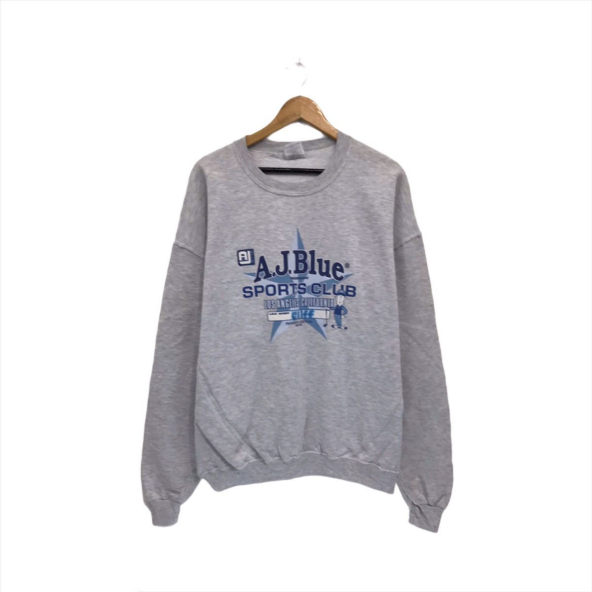 Japanese Brand × Vintage Vintage AJ Blue Sweatshirt A.J blue Sports Club Los Angeles Size US L / EU 52-54 / 3 - 1 Thumbnail
