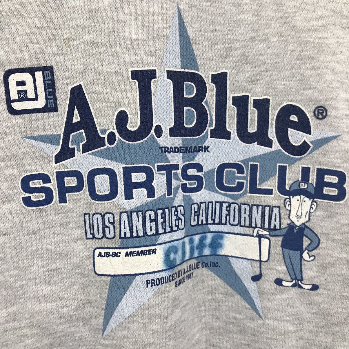 Japanese Brand × Vintage Vintage AJ Blue Sweatshirt A.J blue Sports Club Los Angeles Size US L / EU 52-54 / 3 - 3 Thumbnail