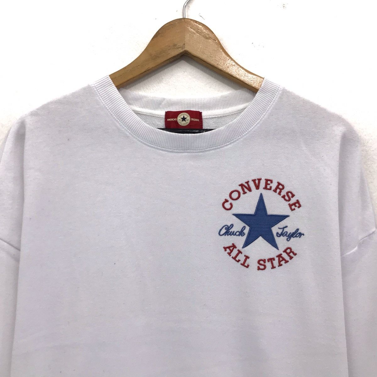 Converse × Vintage Vintage Converse All Star Sweatshirt Converse Chucks Taylor Size US M / EU 48-50 / 2 - 2 Thumbnail
