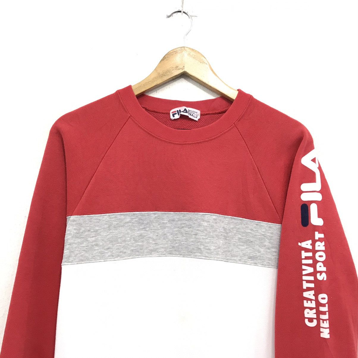 Fila × Japanese Brand FILA Sweatshirt Crewneck Spell FILA Creativita Nello Sport Size US S / EU 44-46 / 1 - 2 Thumbnail
