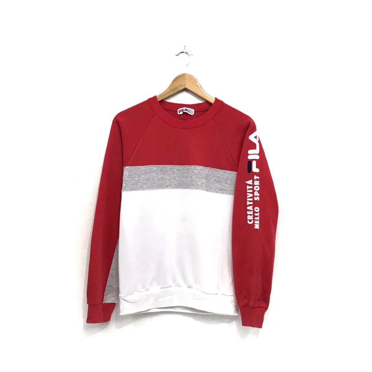 Fila × Japanese Brand FILA Sweatshirt Crewneck Spell FILA Creativita Nello Sport Size US S / EU 44-46 / 1 - 1 Thumbnail