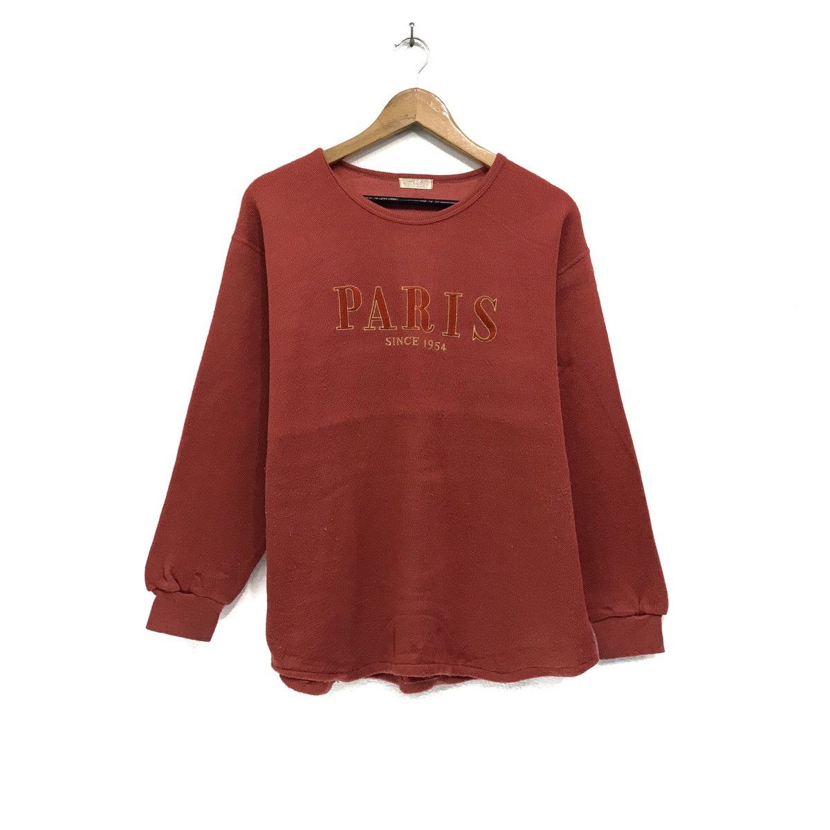 Japanese Brand × Other Vintage Paris Sweatshirt Embroidery Spellout Paris Size US M / EU 48-50 / 2 - 1 Thumbnail